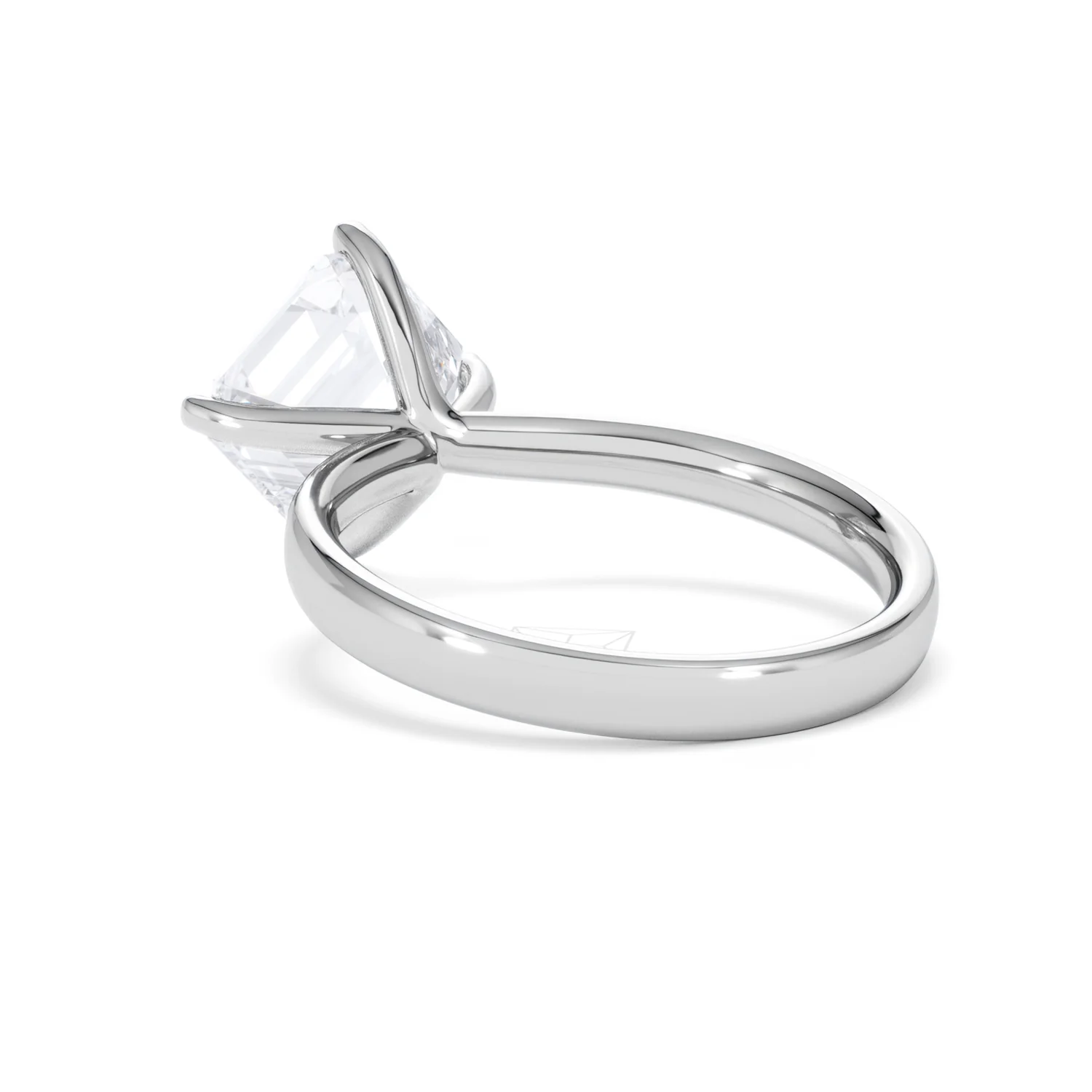 Origin Twist 3.00ct Asscher Cut Lab Diamond Solitaire Engagement Ring in Platinum - Image 55
