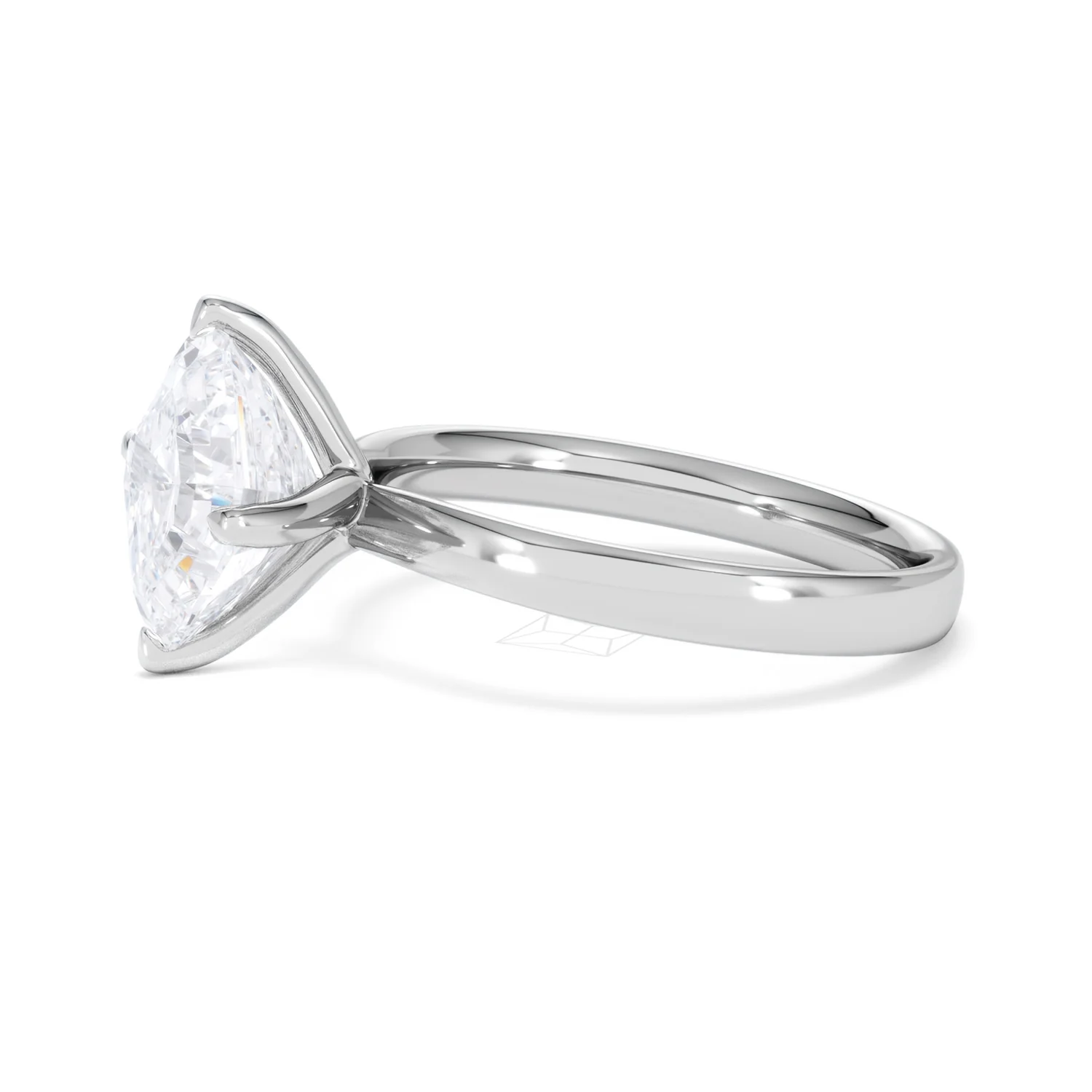 Origin Twist 3.00ct Asscher Cut Lab Diamond Solitaire Engagement Ring in Platinum - Image 71