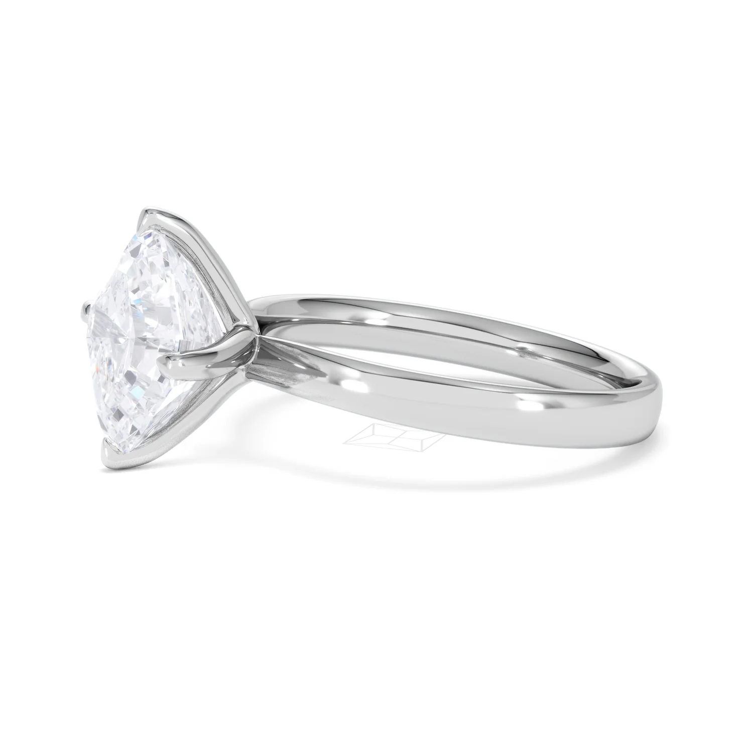 Origin Twist 3.00ct Asscher Cut Lab Diamond Solitaire Engagement Ring in Platinum - Image 72