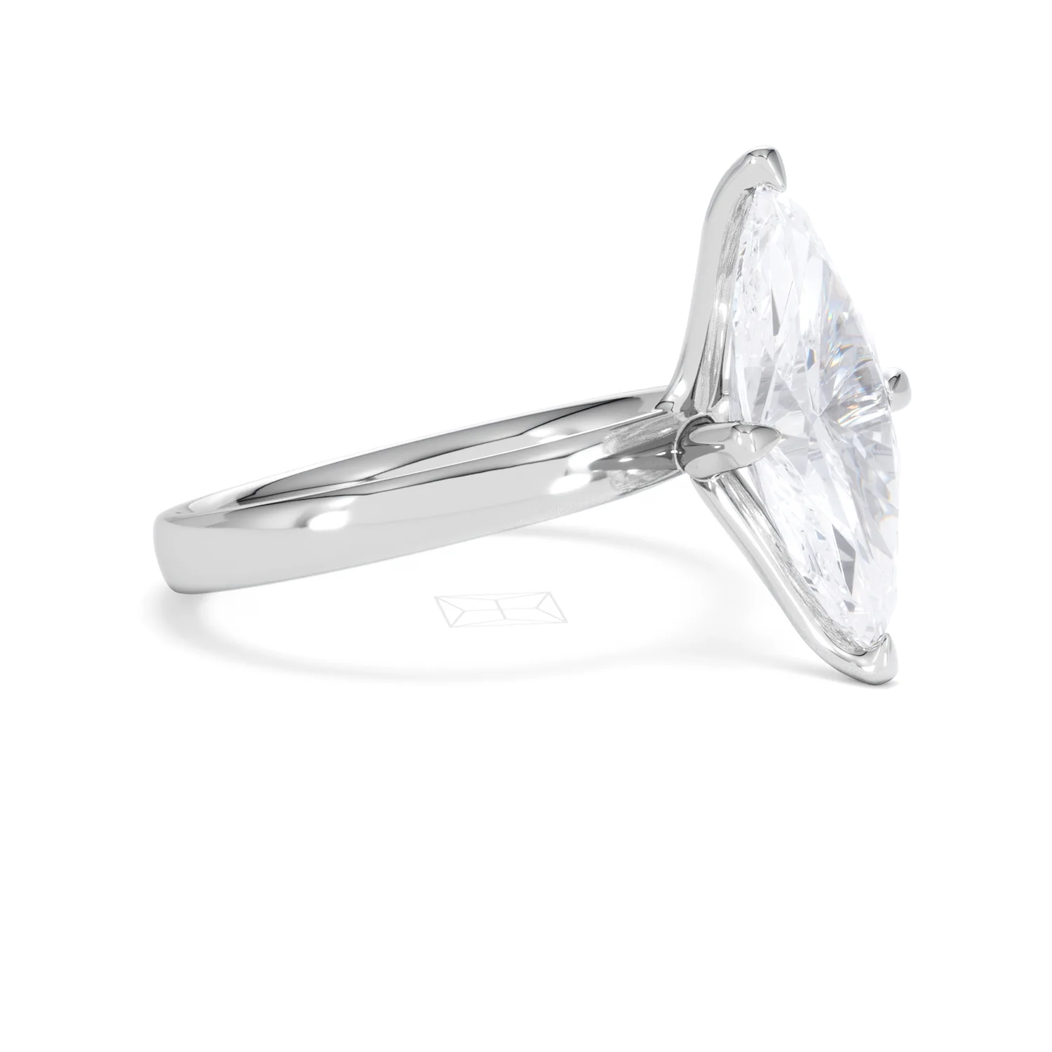 Origin Twist 3.00ct Marquise Cut Lab Diamond Solitaire Engagement Ring in 18K White Gold - Image 19