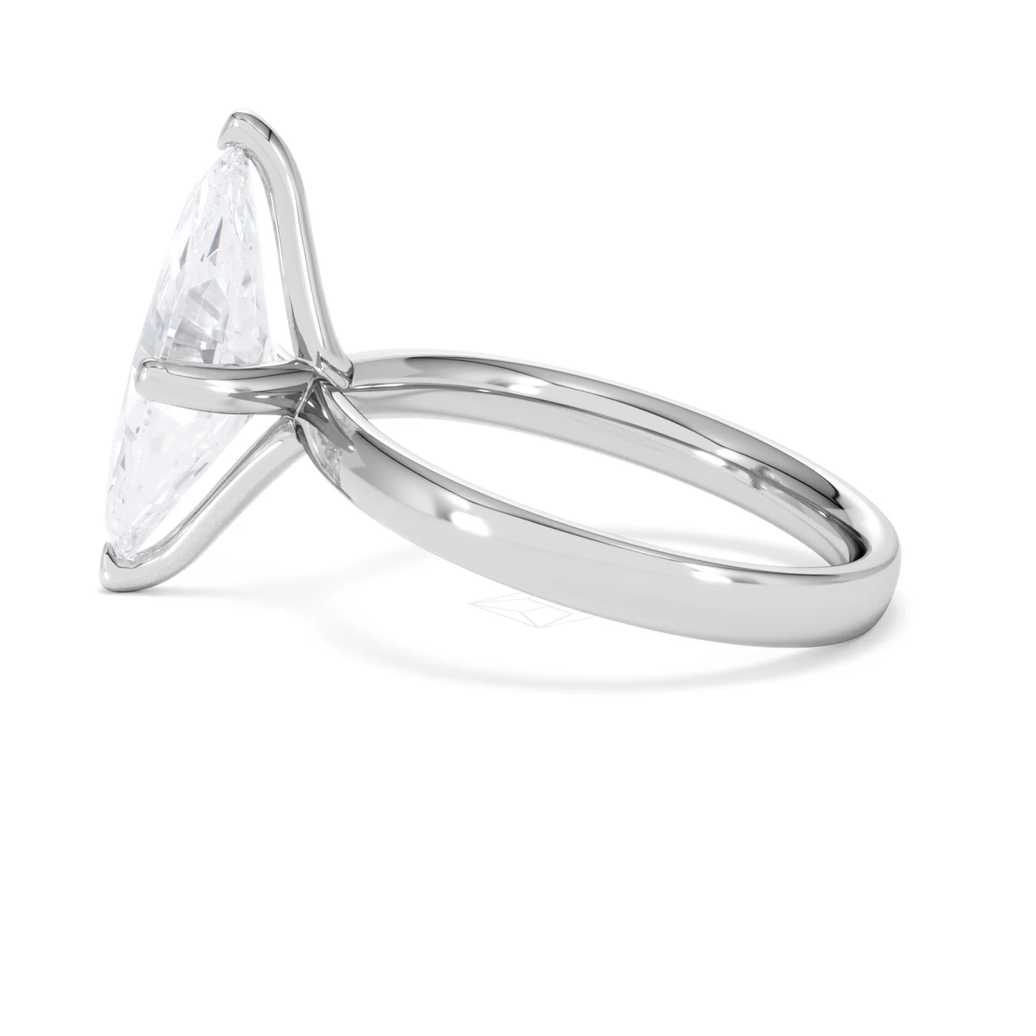 Origin Twist 3.00ct Marquise Cut Lab Diamond Solitaire Engagement Ring in 18K White Gold - Image 65
