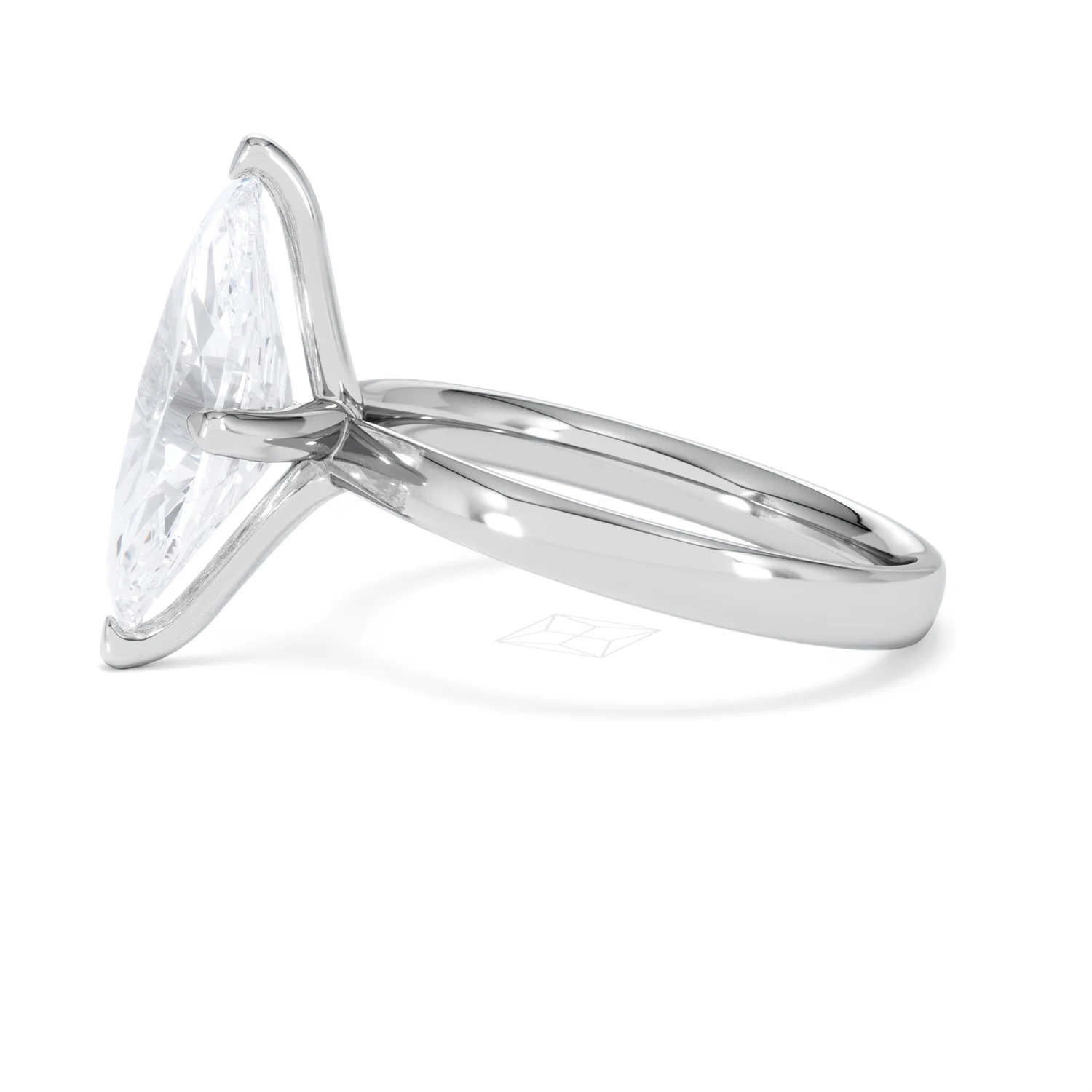 Origin Twist 3.00ct Marquise Cut Lab Diamond Solitaire Engagement Ring in 18K White Gold - Image 70