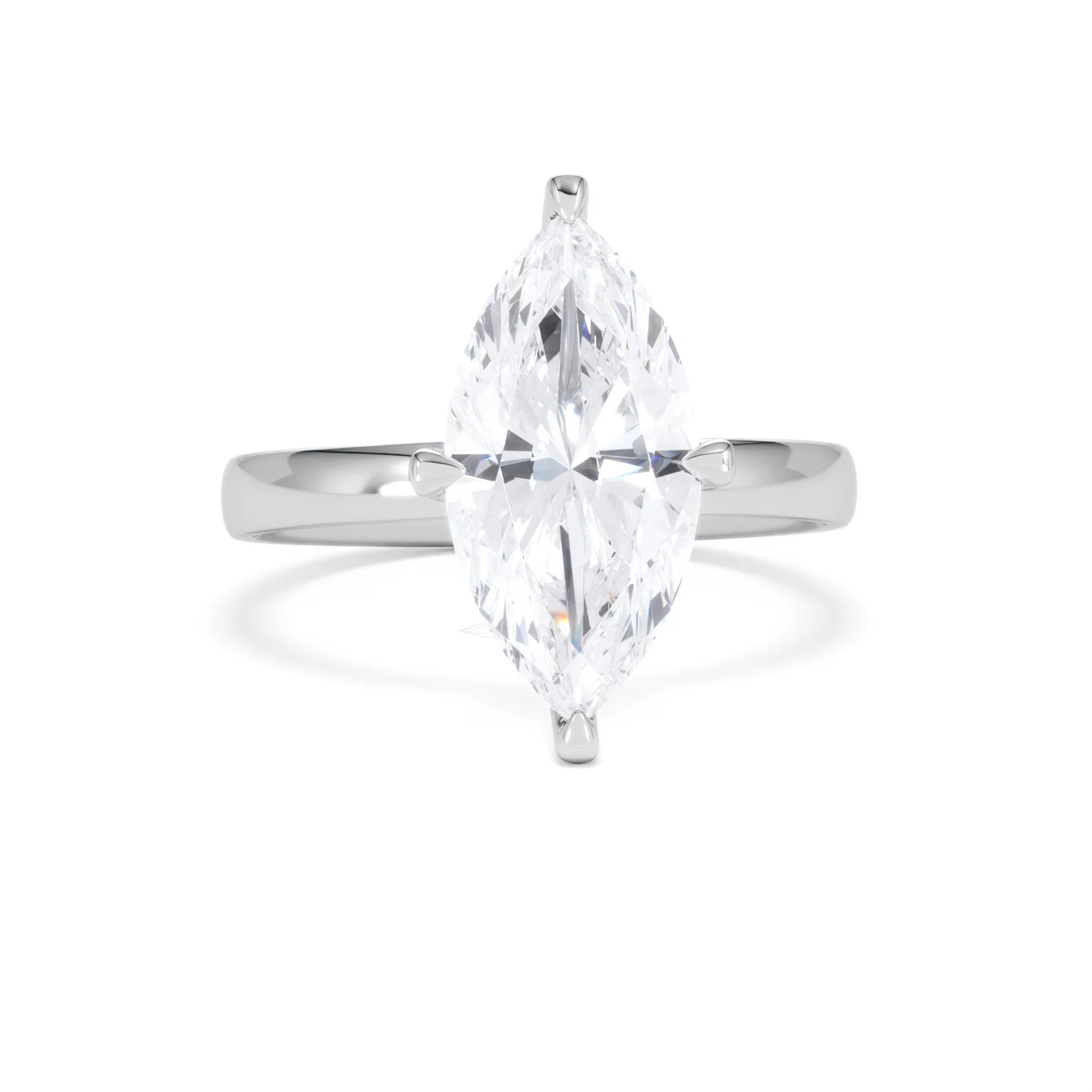 Origin Twist 3.00ct Marquise Cut Lab Diamond Solitaire Engagement Ring in 18K White Gold - Image 8