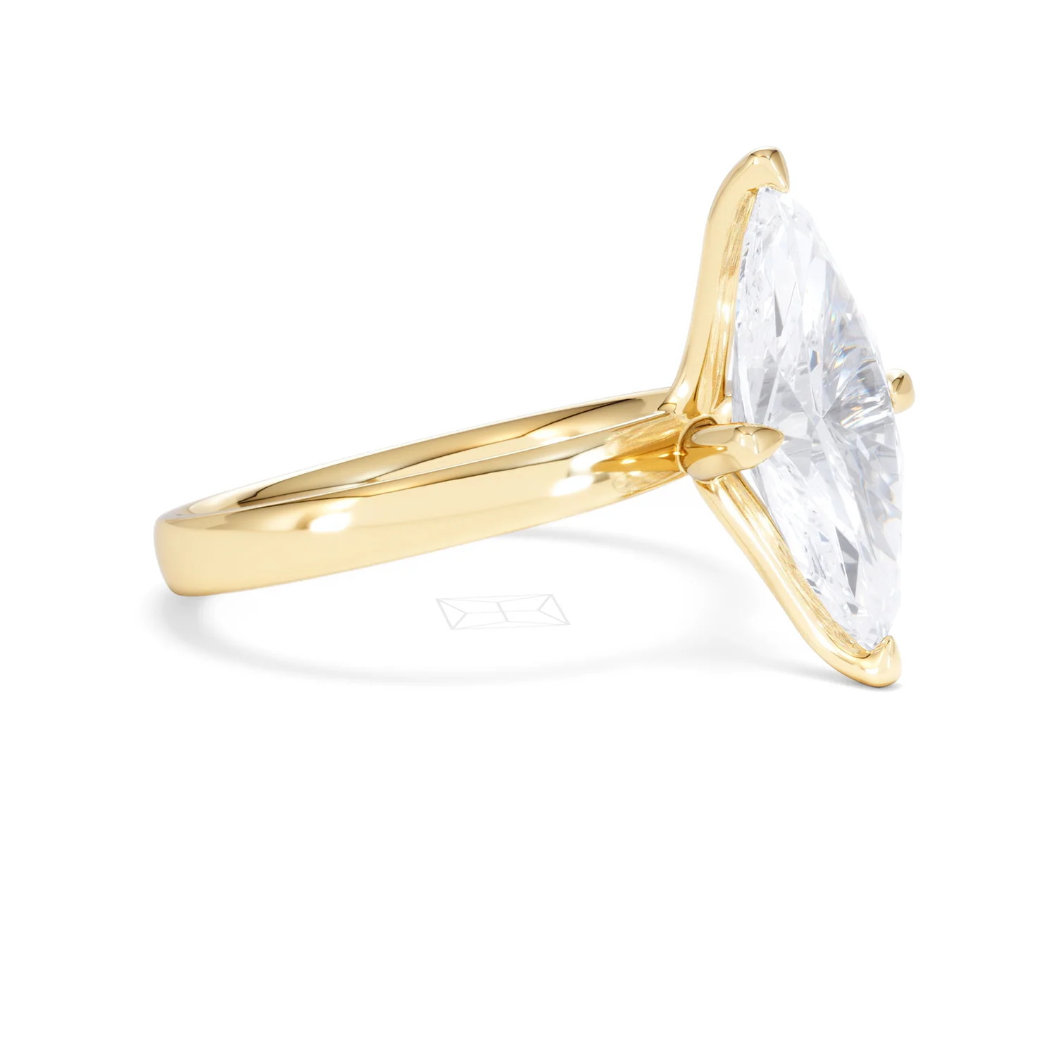 Origin Twist 3.00ct Marquise Cut Lab Diamond Solitaire Engagement Ring in 18K Yellow Gold - Image 19