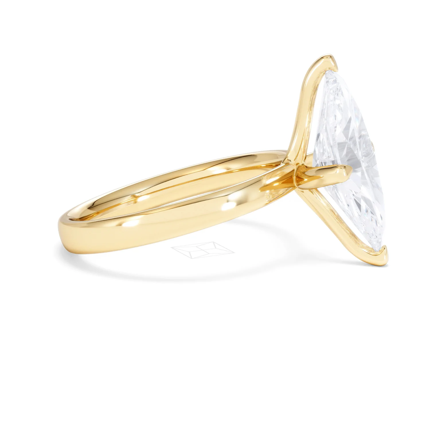 Origin Twist 3.00ct Marquise Cut Lab Diamond Solitaire Engagement Ring in 18K Yellow Gold - Image 23