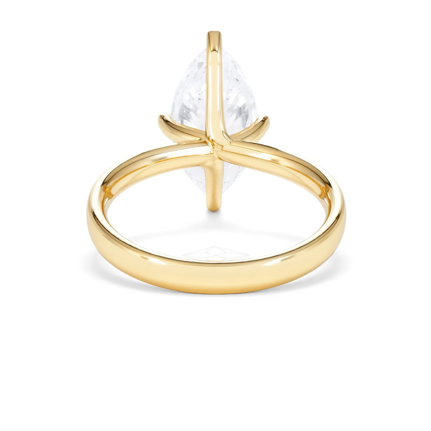Origin Twist 3.00ct Marquise Cut Lab Diamond Solitaire Engagement Ring in 18K Yellow Gold - Image 47