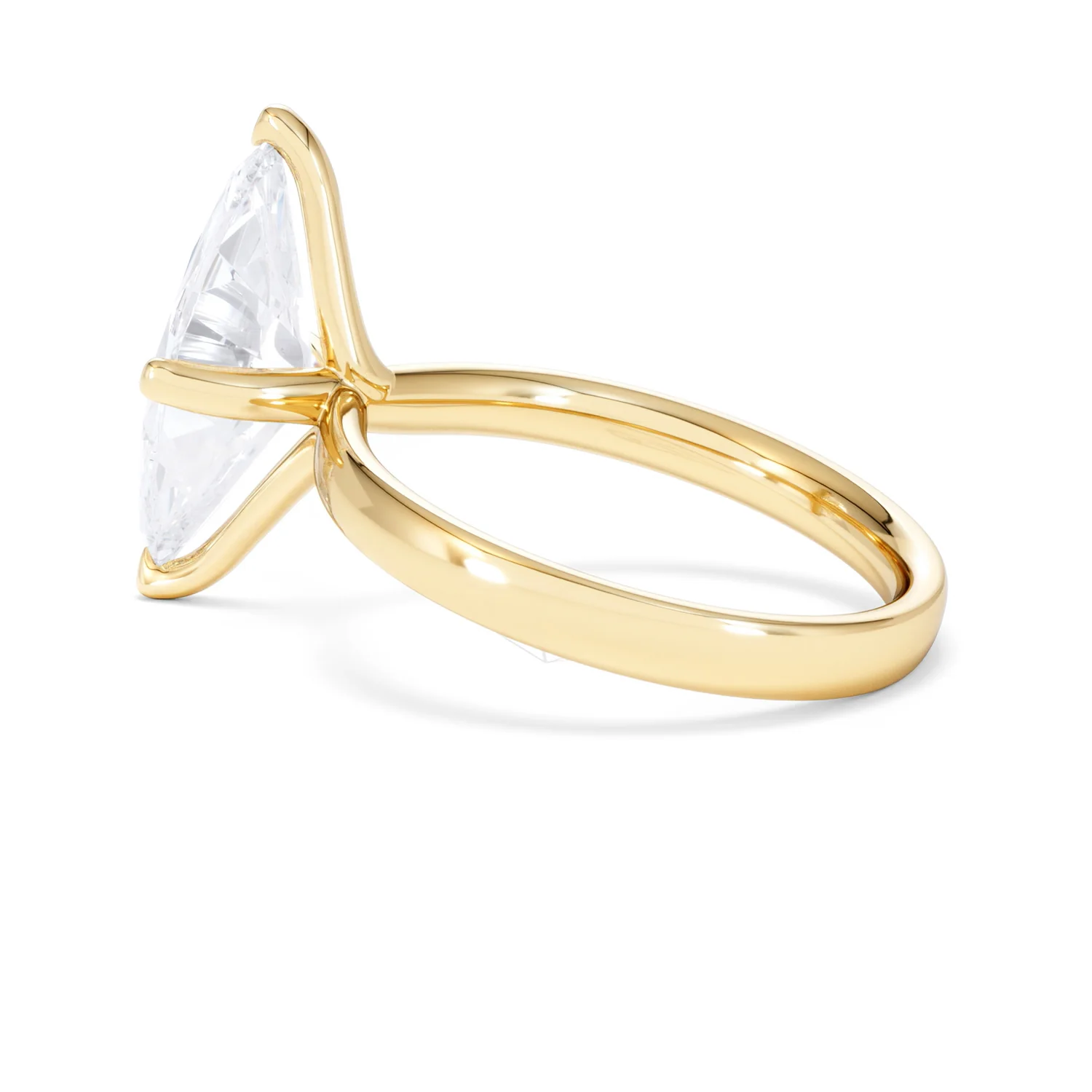 Origin Twist 3.00ct Marquise Cut Lab Diamond Solitaire Engagement Ring in 18K Yellow Gold - Image 62