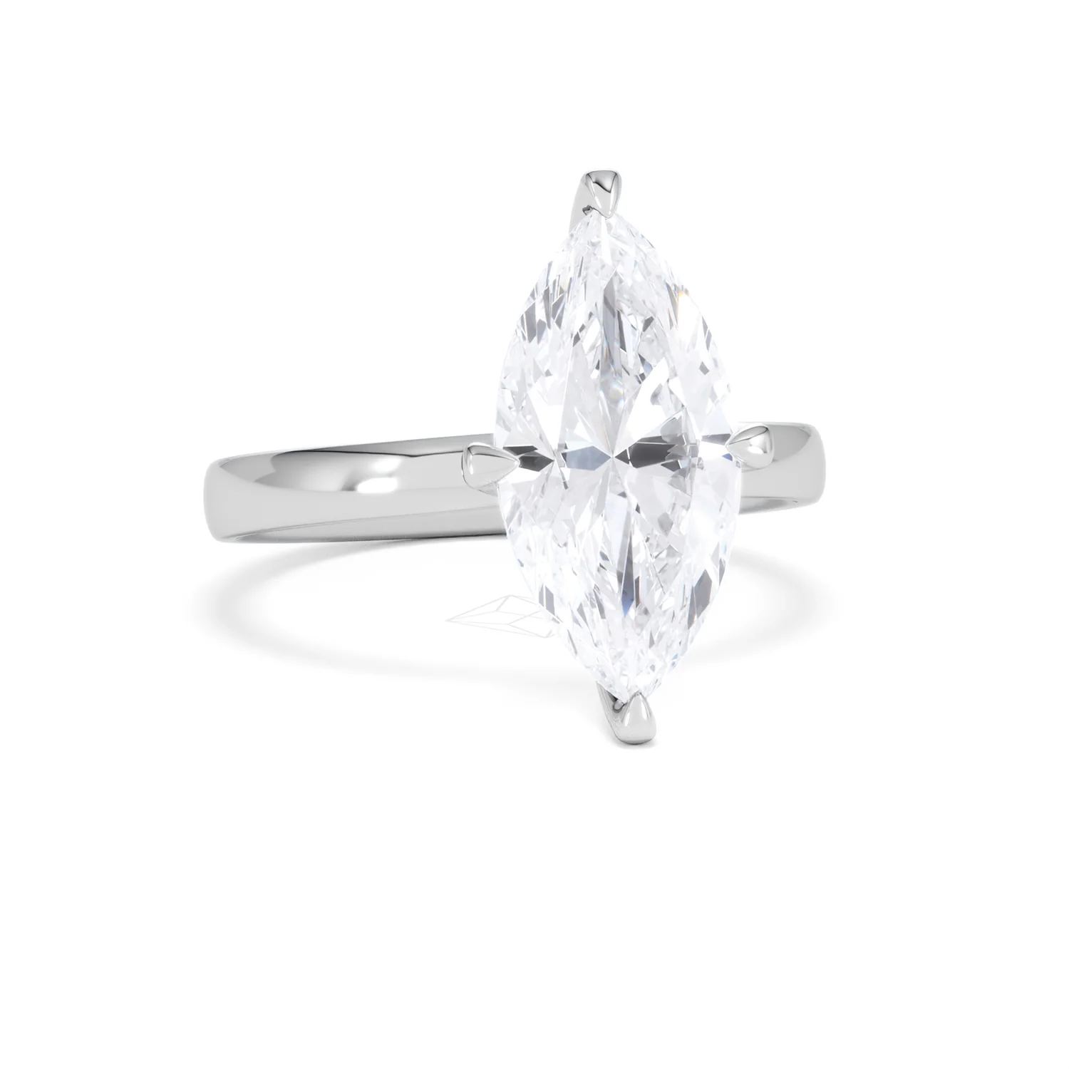 Origin Twist 3.00ct Marquise Cut Lab Diamond Solitaire Engagement Ring in Platinum - Image 10