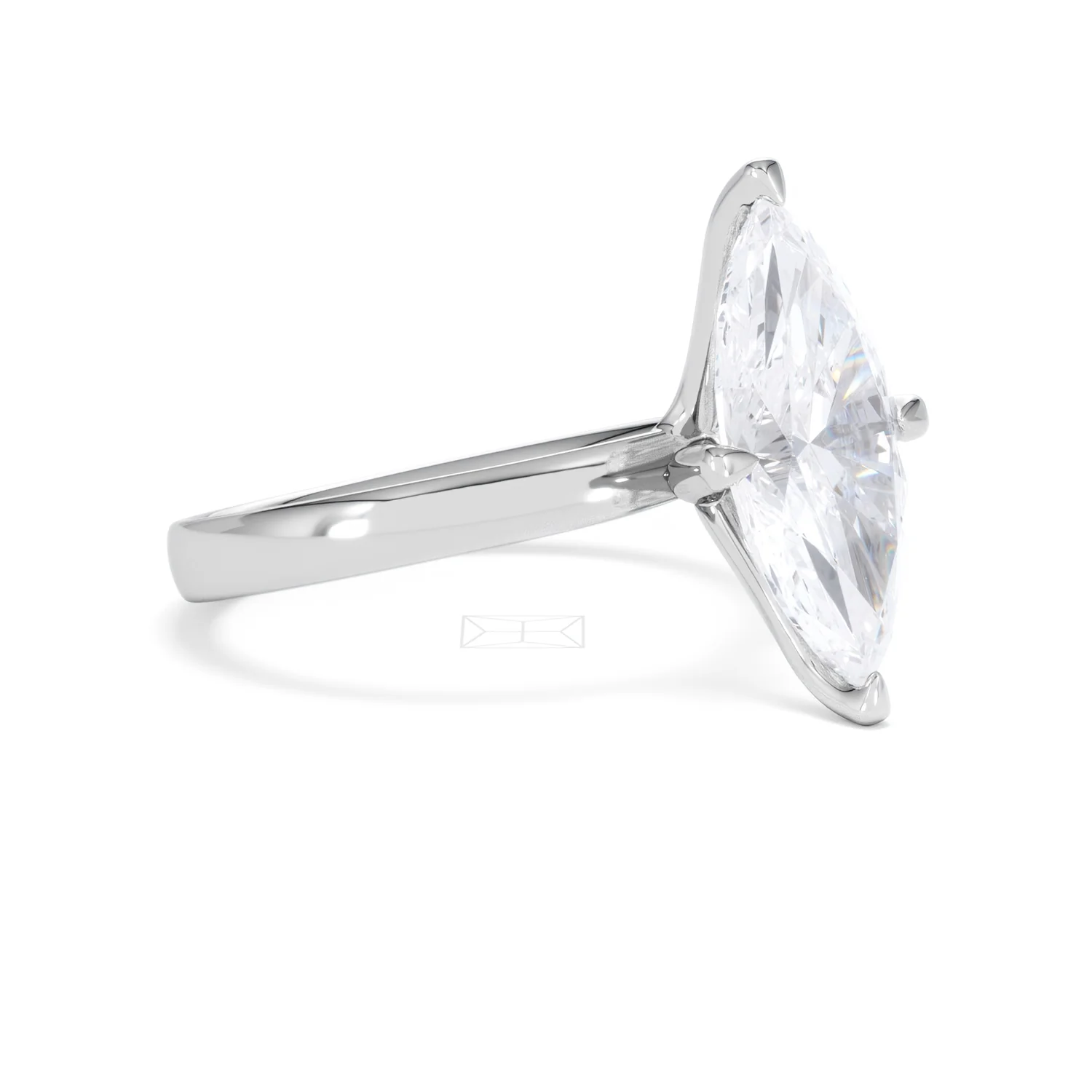 Origin Twist 3.00ct Marquise Cut Lab Diamond Solitaire Engagement Ring in Platinum - Image 17