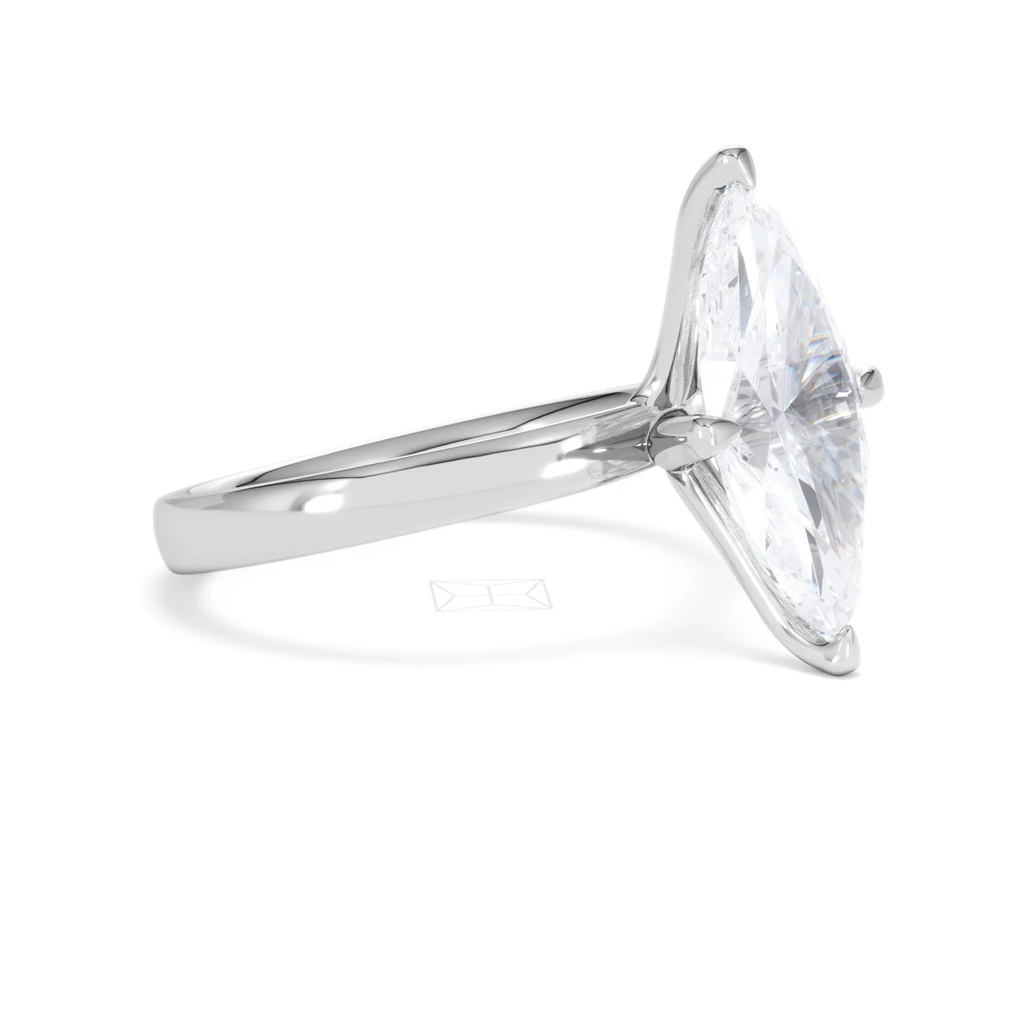 Origin Twist 3.00ct Marquise Cut Lab Diamond Solitaire Engagement Ring in Platinum - Image 18