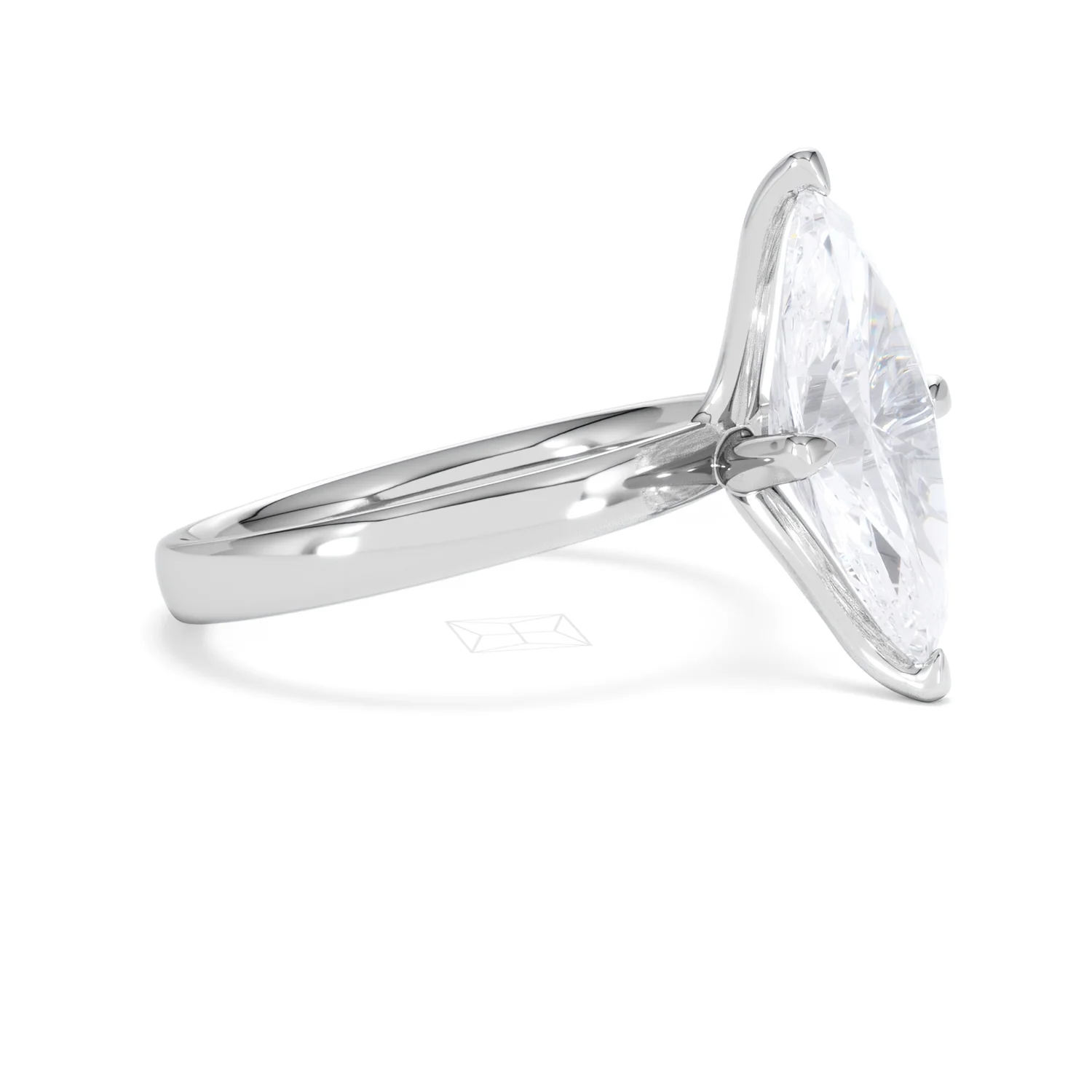 Origin Twist 3.00ct Marquise Cut Lab Diamond Solitaire Engagement Ring in Platinum - Image 20
