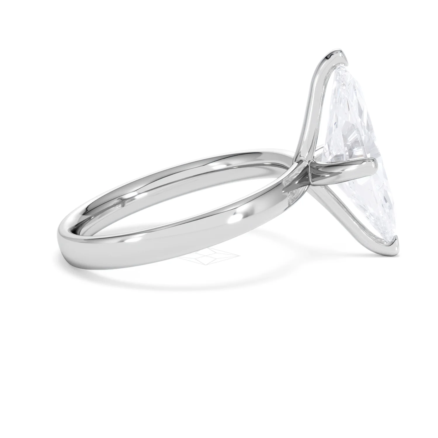 Origin Twist 3.00ct Marquise Cut Lab Diamond Solitaire Engagement Ring in Platinum - Image 27