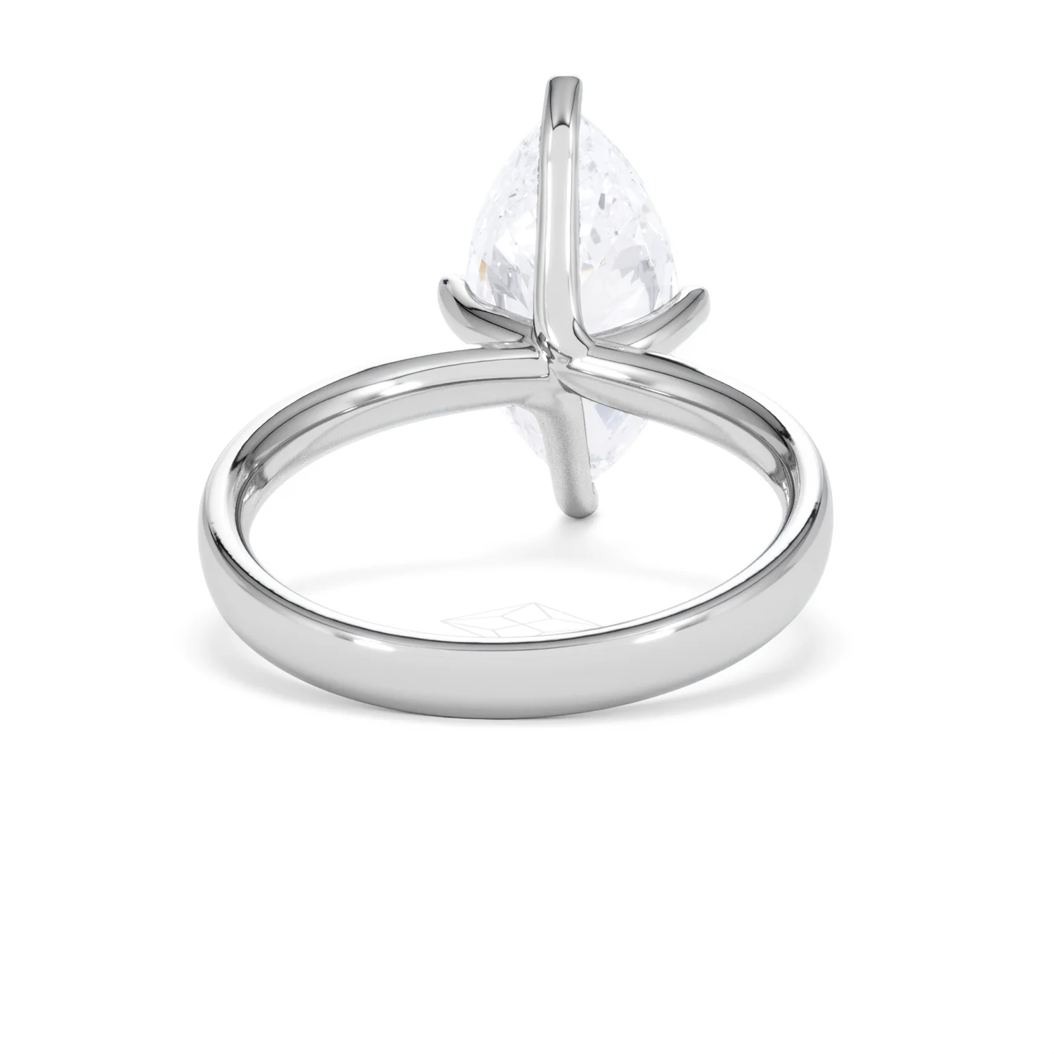 Origin Twist 3.00ct Marquise Cut Lab Diamond Solitaire Engagement Ring in Platinum - Image 45