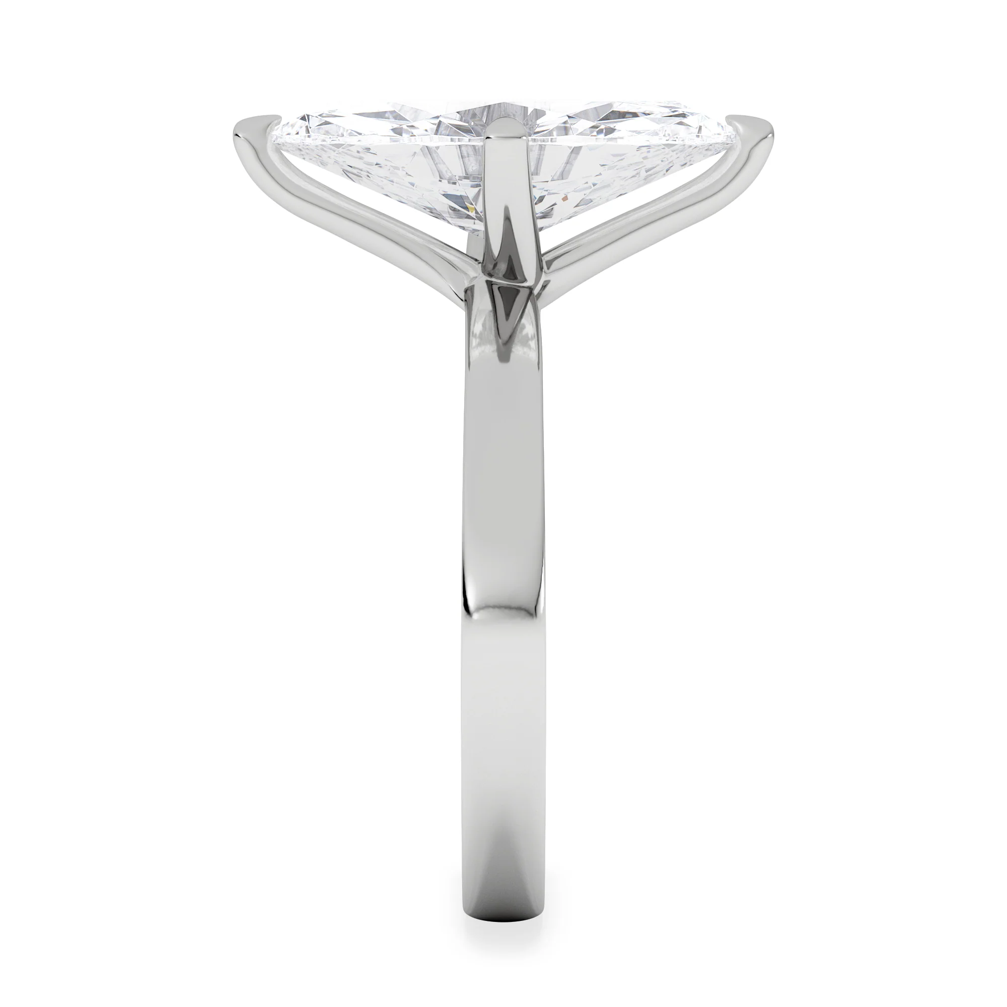 Origin Twist 3.00ct Marquise Cut Lab Diamond Solitaire Engagement Ring in Platinum - Image 5