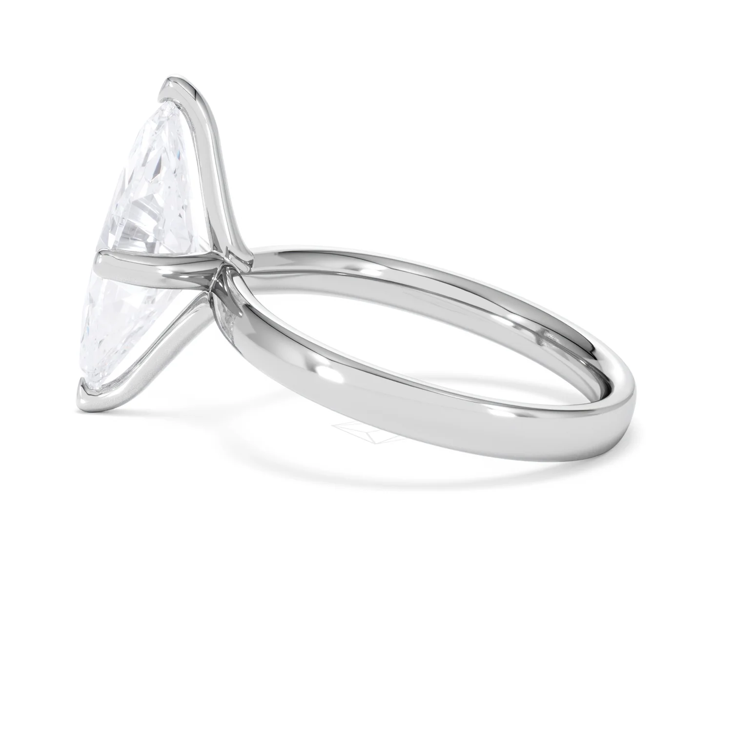 Origin Twist 3.00ct Marquise Cut Lab Diamond Solitaire Engagement Ring in Platinum - Image 64
