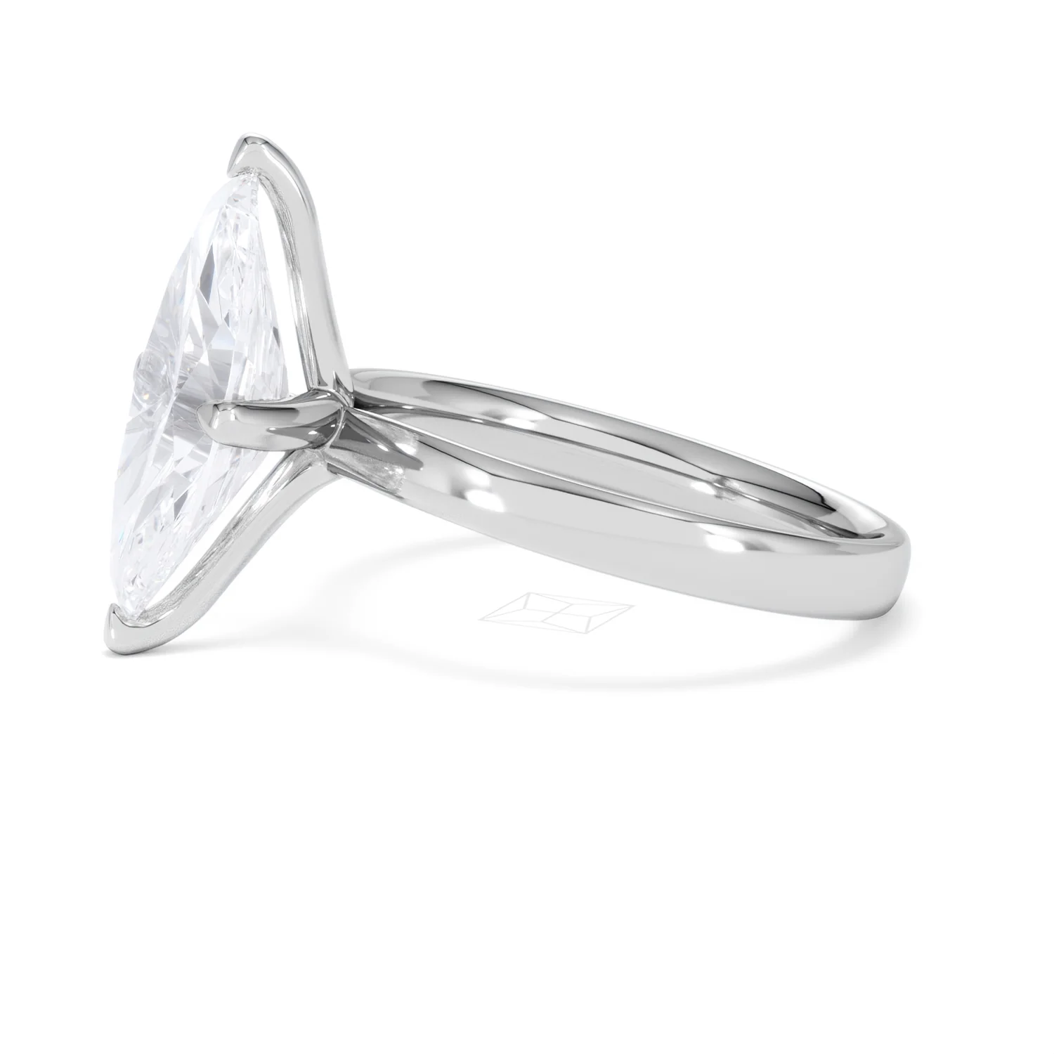 Origin Twist 3.00ct Marquise Cut Lab Diamond Solitaire Engagement Ring in Platinum - Image 71