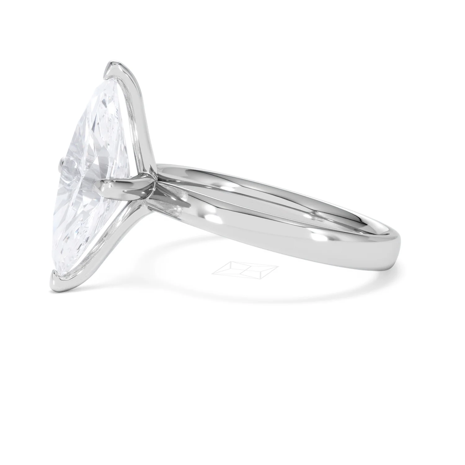 Origin Twist 3.00ct Marquise Cut Lab Diamond Solitaire Engagement Ring in Platinum - Image 72