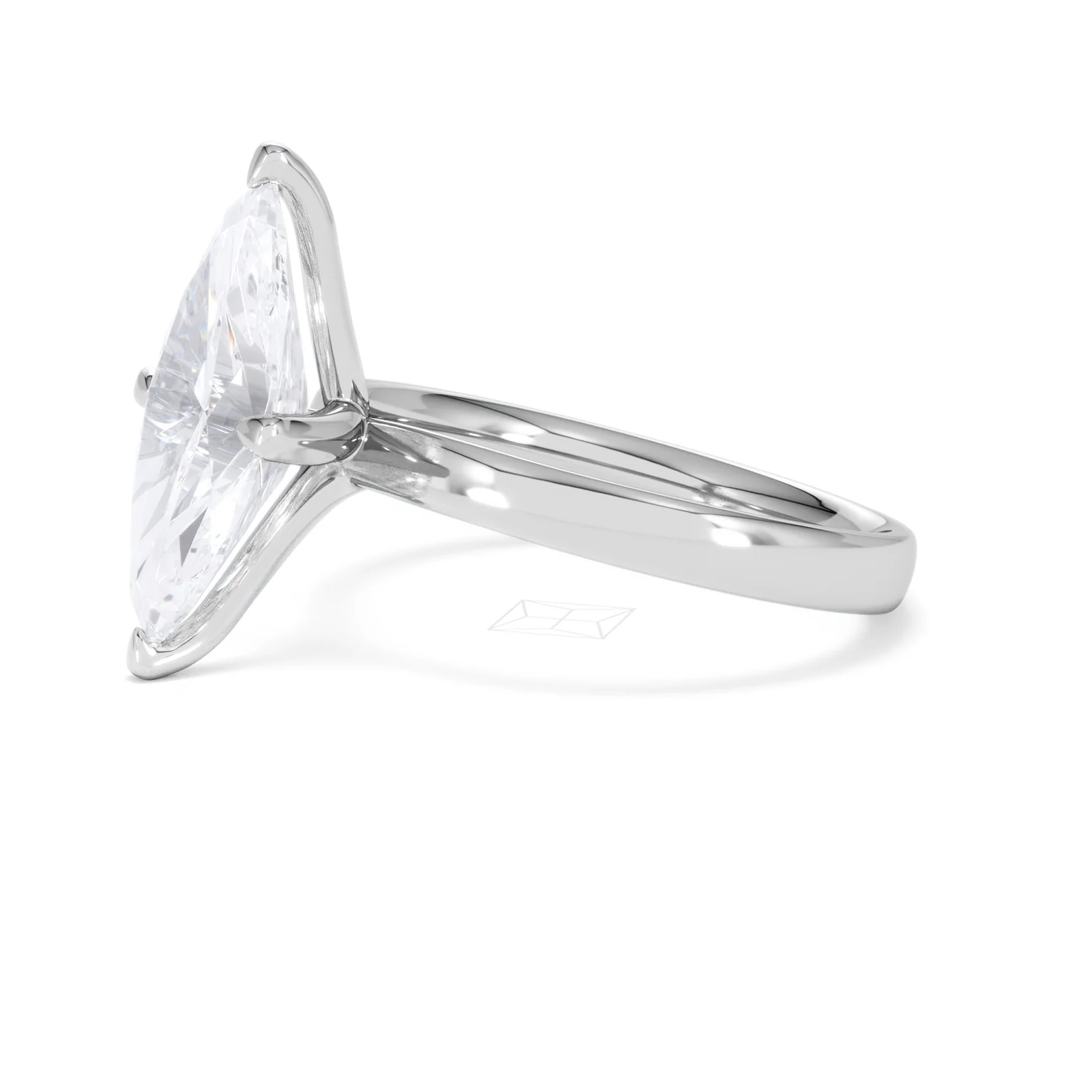 Origin Twist 3.00ct Marquise Cut Lab Diamond Solitaire Engagement Ring in Platinum - Image 73