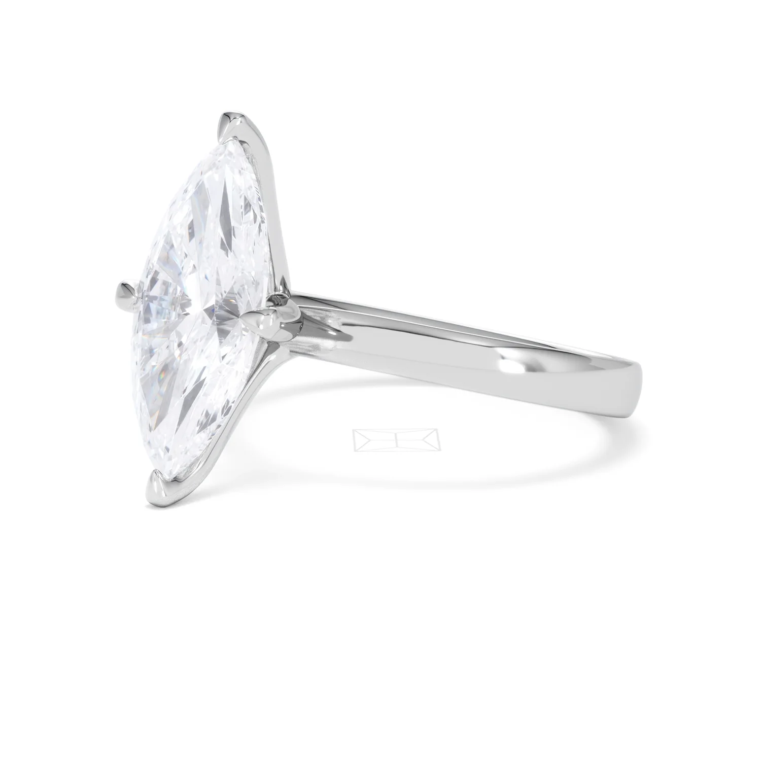 Origin Twist 3.00ct Marquise Cut Lab Diamond Solitaire Engagement Ring in Platinum - Image 77