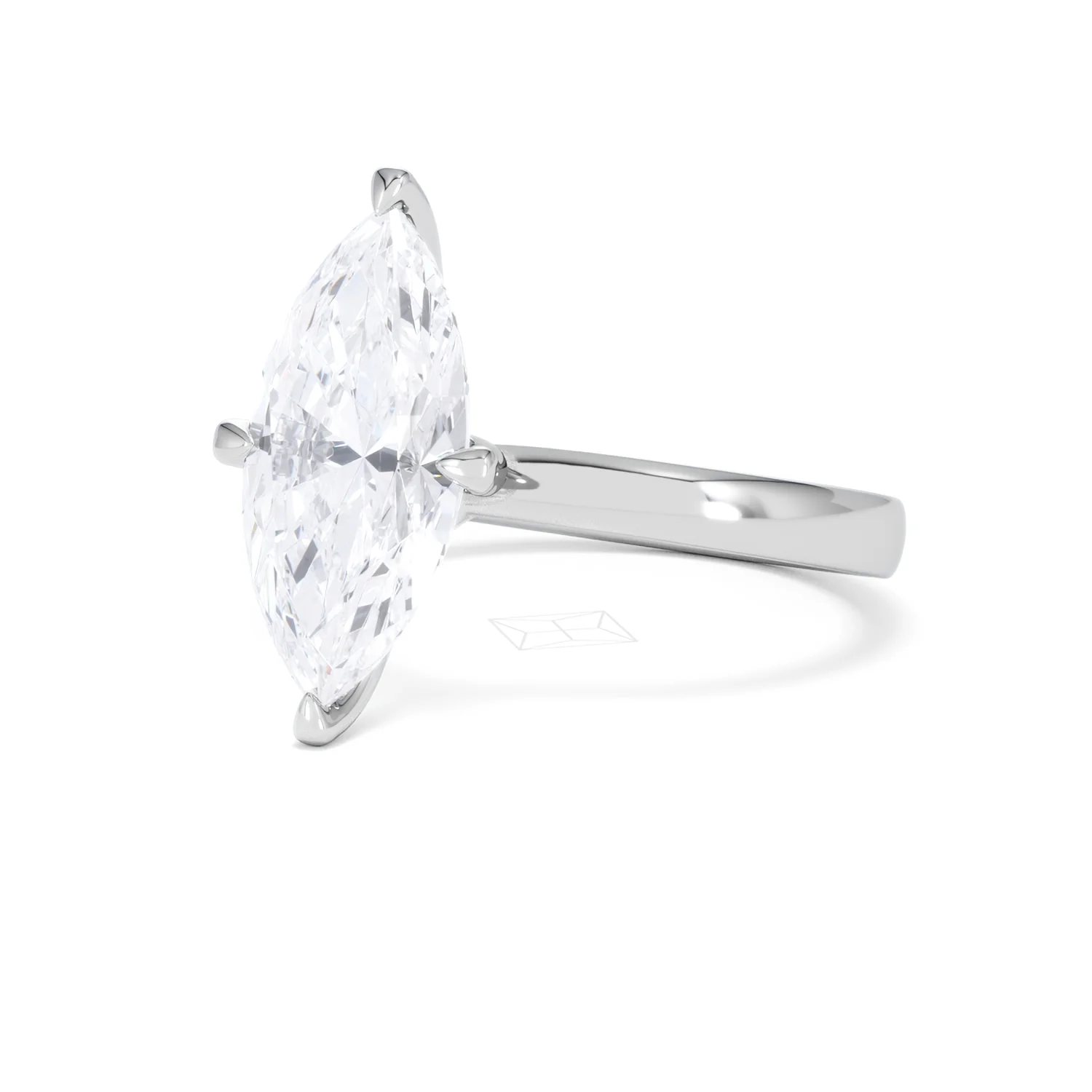 Origin Twist 3.00ct Marquise Cut Lab Diamond Solitaire Engagement Ring in Platinum - Image 80