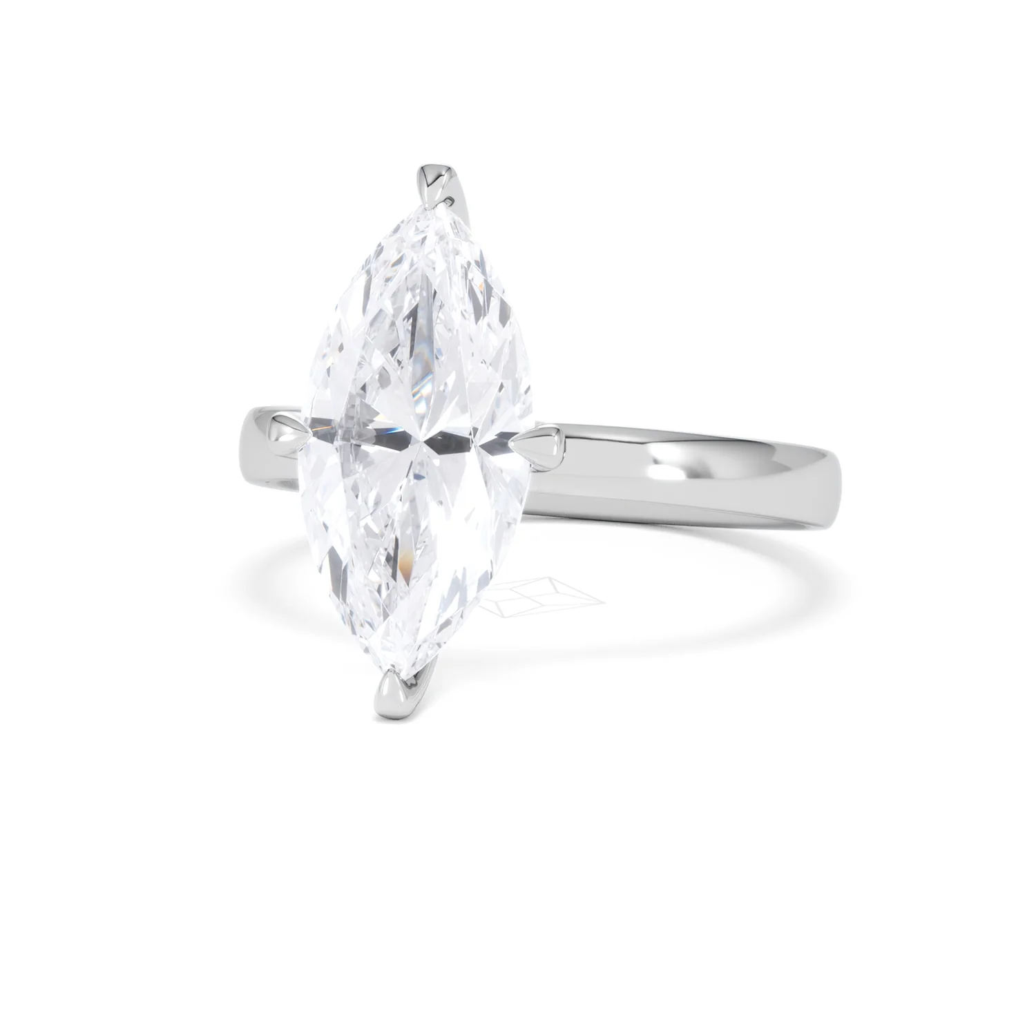 Origin Twist 3.00ct Marquise Cut Lab Diamond Solitaire Engagement Ring in Platinum - Image 83