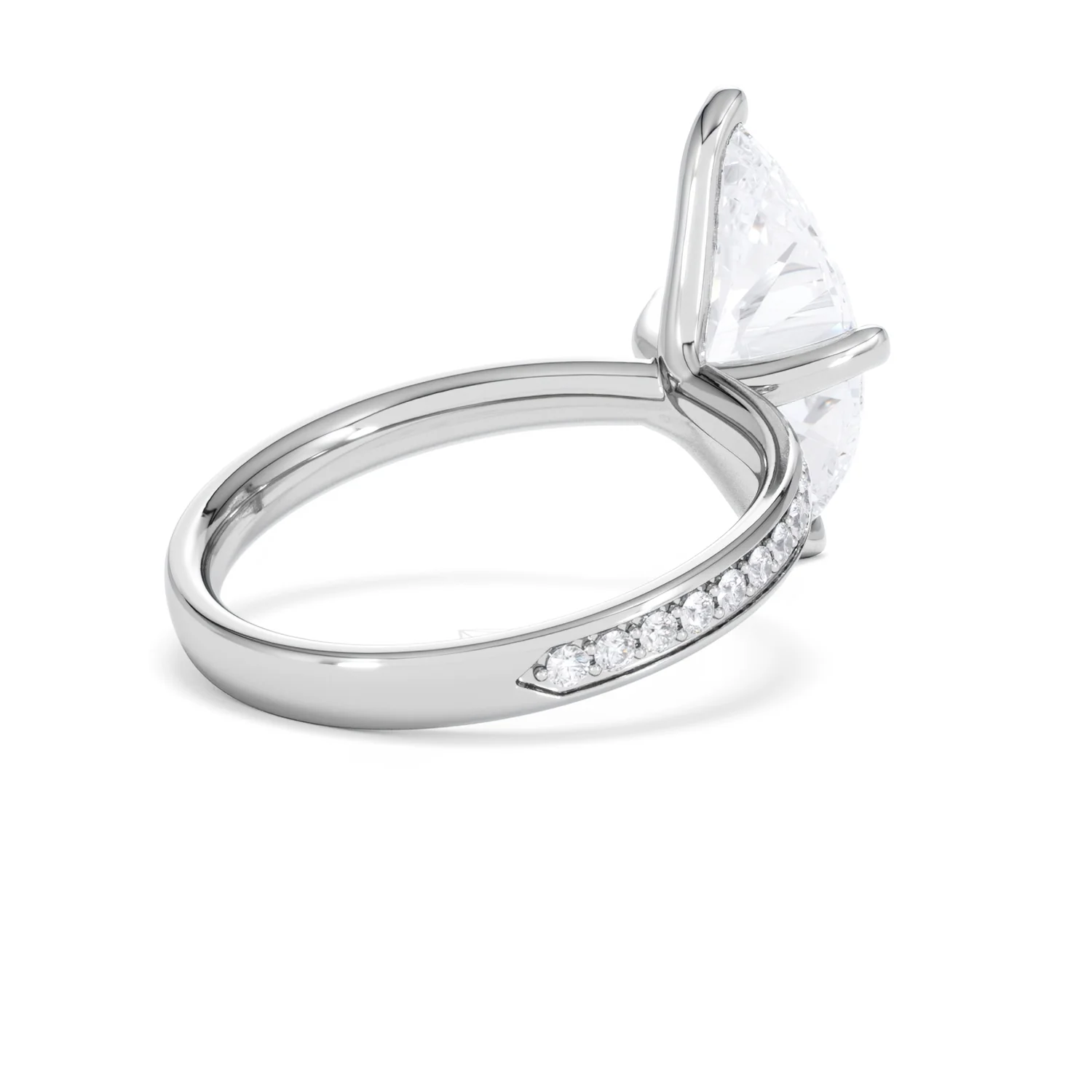 Origin Twist 3.00ct Marquise Cut Lab Diamond Solitaire Engagement Ring with Side Stones in 18K White Gold - Image 38