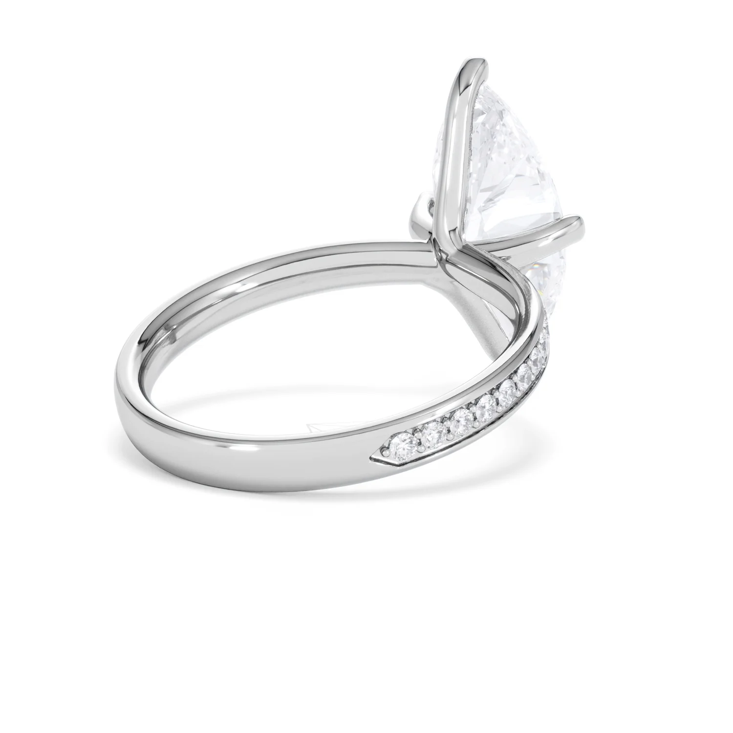 Origin Twist 3.00ct Marquise Cut Lab Diamond Solitaire Engagement Ring with Side Stones in 18K White Gold - Image 39