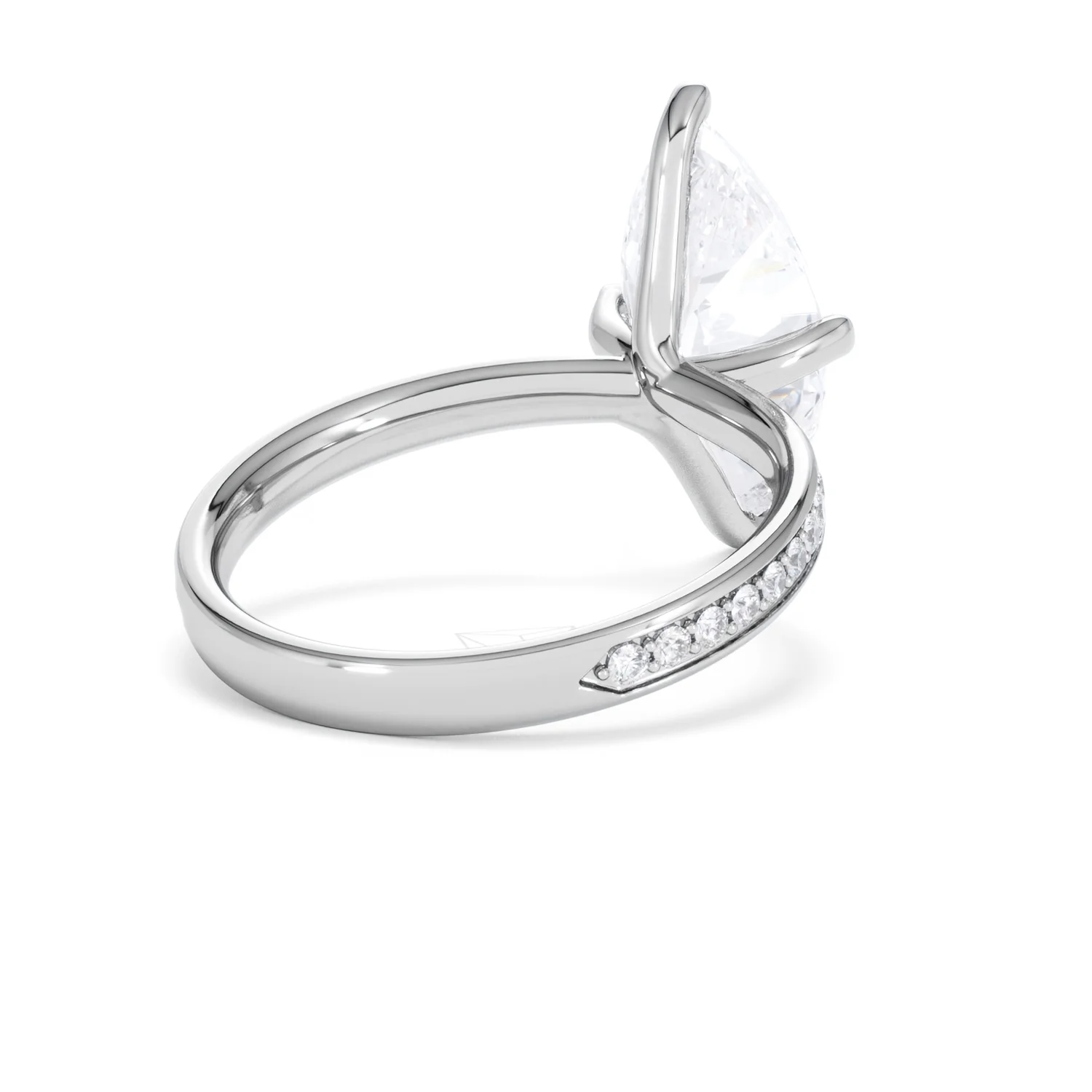 Origin Twist 3.00ct Marquise Cut Lab Diamond Solitaire Engagement Ring with Side Stones in 18K White Gold - Image 40