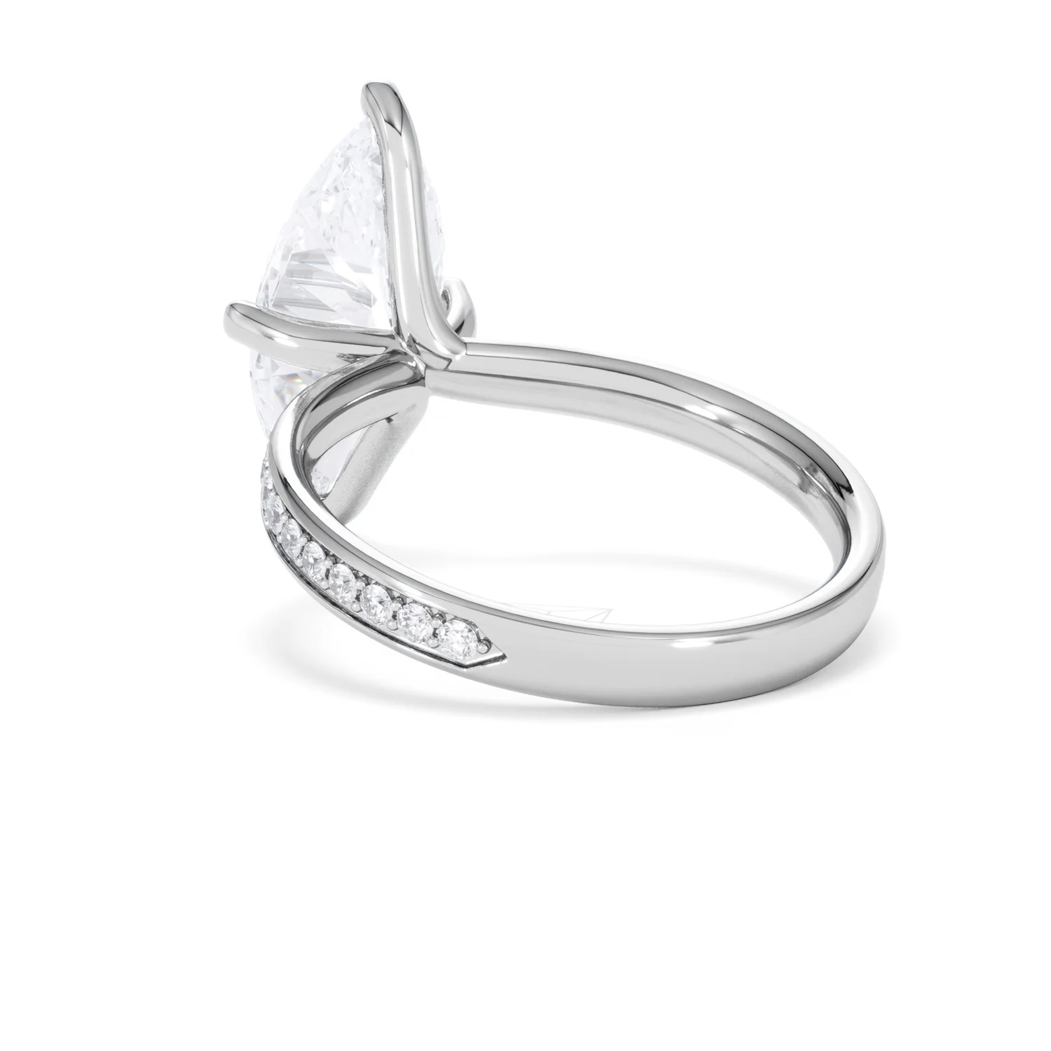 Origin Twist 3.00ct Marquise Cut Lab Diamond Solitaire Engagement Ring with Side Stones in 18K White Gold - Image 54
