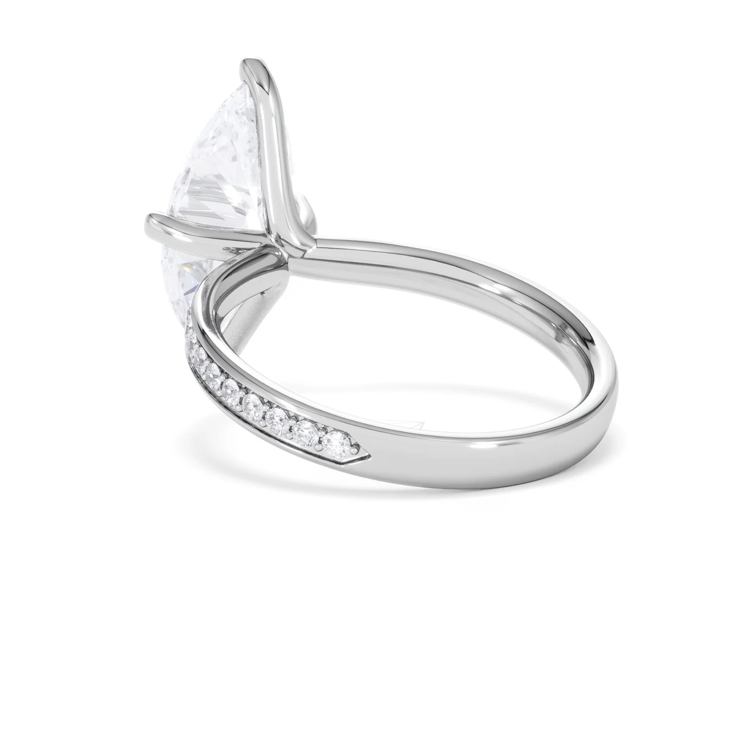 Origin Twist 3.00ct Marquise Cut Lab Diamond Solitaire Engagement Ring with Side Stones in 18K White Gold - Image 55
