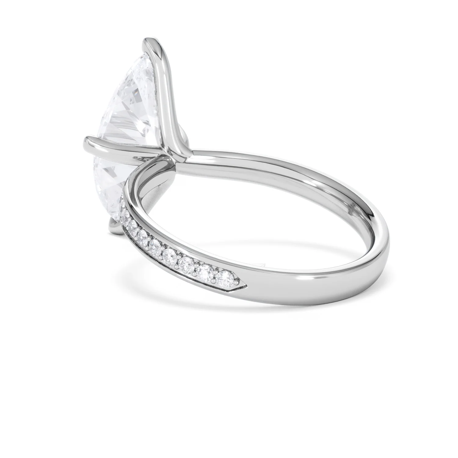 Origin Twist 3.00ct Marquise Cut Lab Diamond Solitaire Engagement Ring with Side Stones in 18K White Gold - Image 56