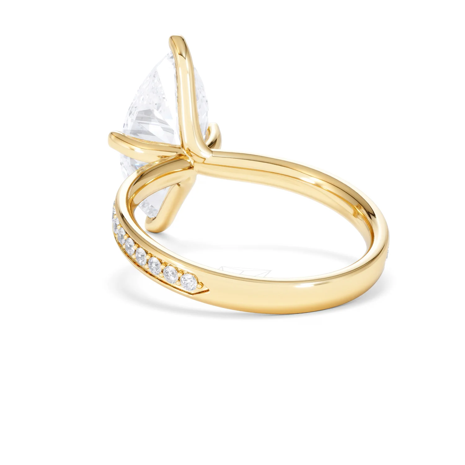 Origin Twist 3.00ct Marquise Cut Lab Diamond Solitaire Engagement Ring with Side Stones in 18K Yellow Gold - Image 53