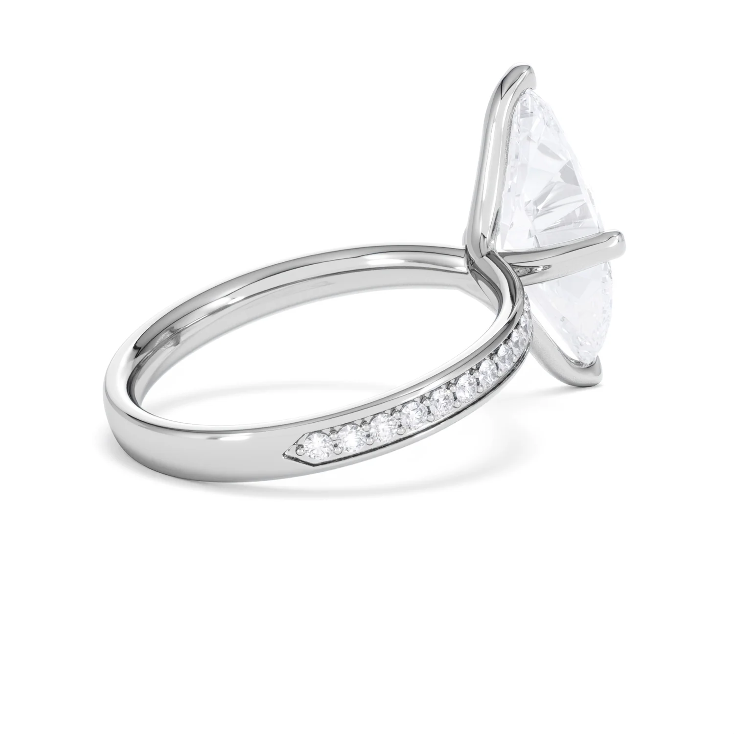 Origin Twist 3.00ct Marquise Cut Lab Diamond Solitaire Engagement Ring with Side Stones in Platinum - Image 35