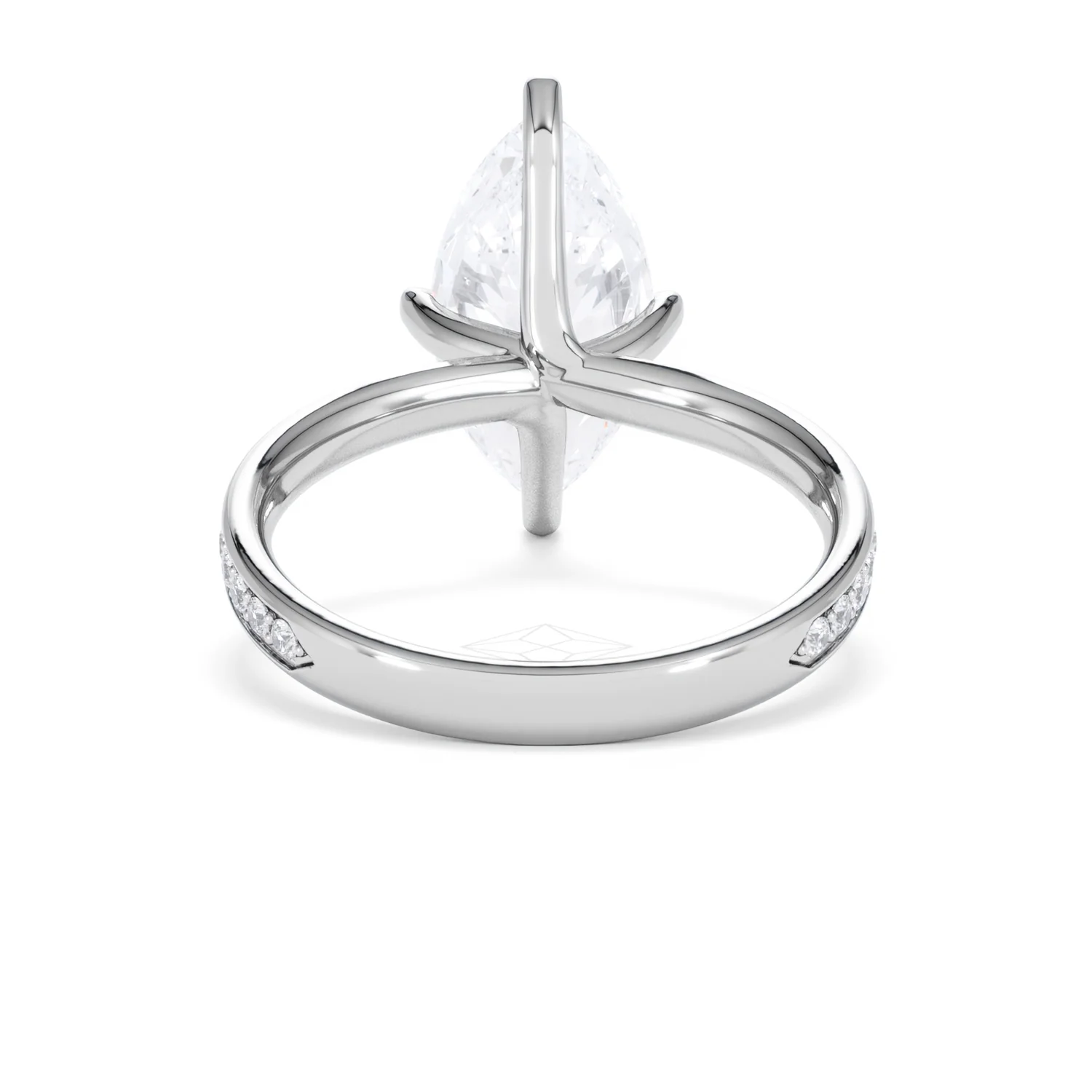 Origin Twist 3.00ct Marquise Cut Lab Diamond Solitaire Engagement Ring with Side Stones in Platinum - Image 47