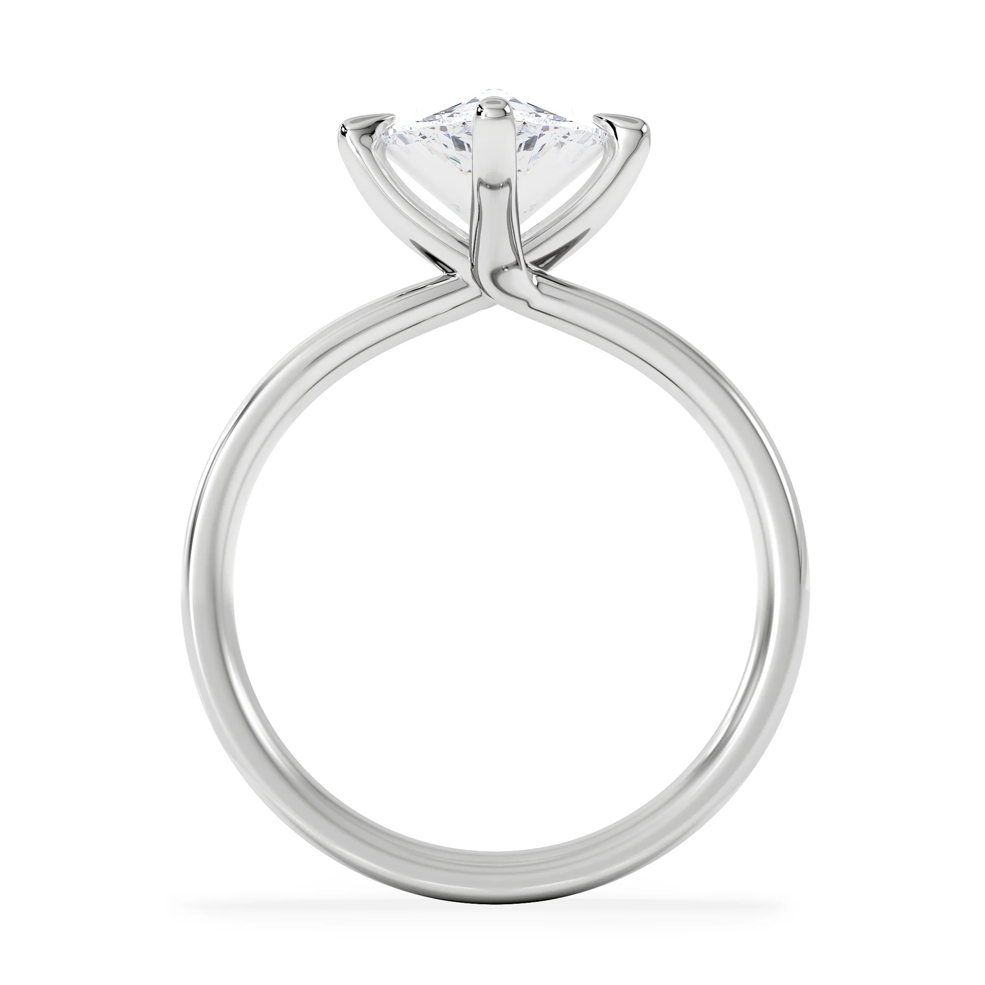 Origin Twist 3.00ct Pear Cut Lab Diamond Solitaire Engagement Ring in 18K White Gold - Image 3