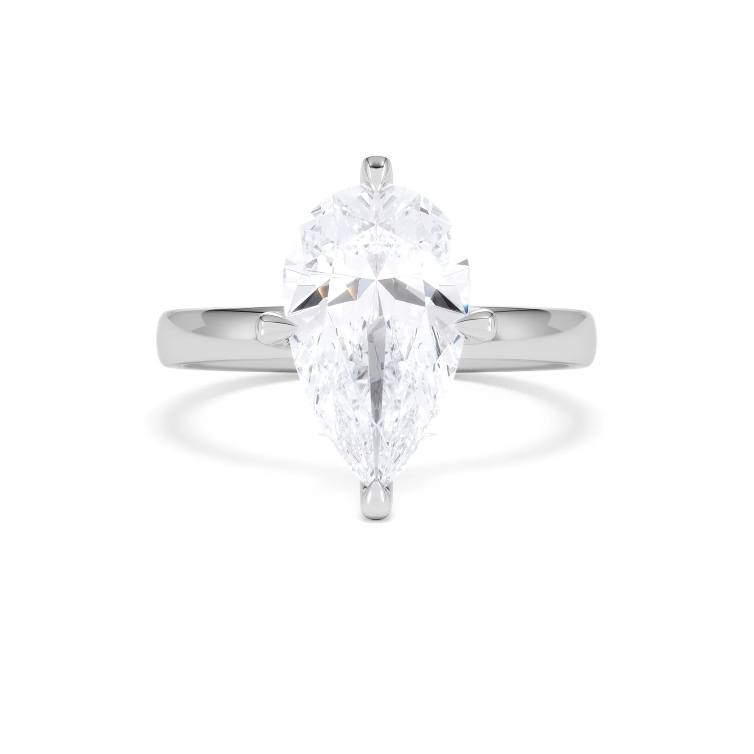 Origin Twist 3.00ct Pear Cut Lab Diamond Solitaire Engagement Ring in 18K White Gold - Image 7