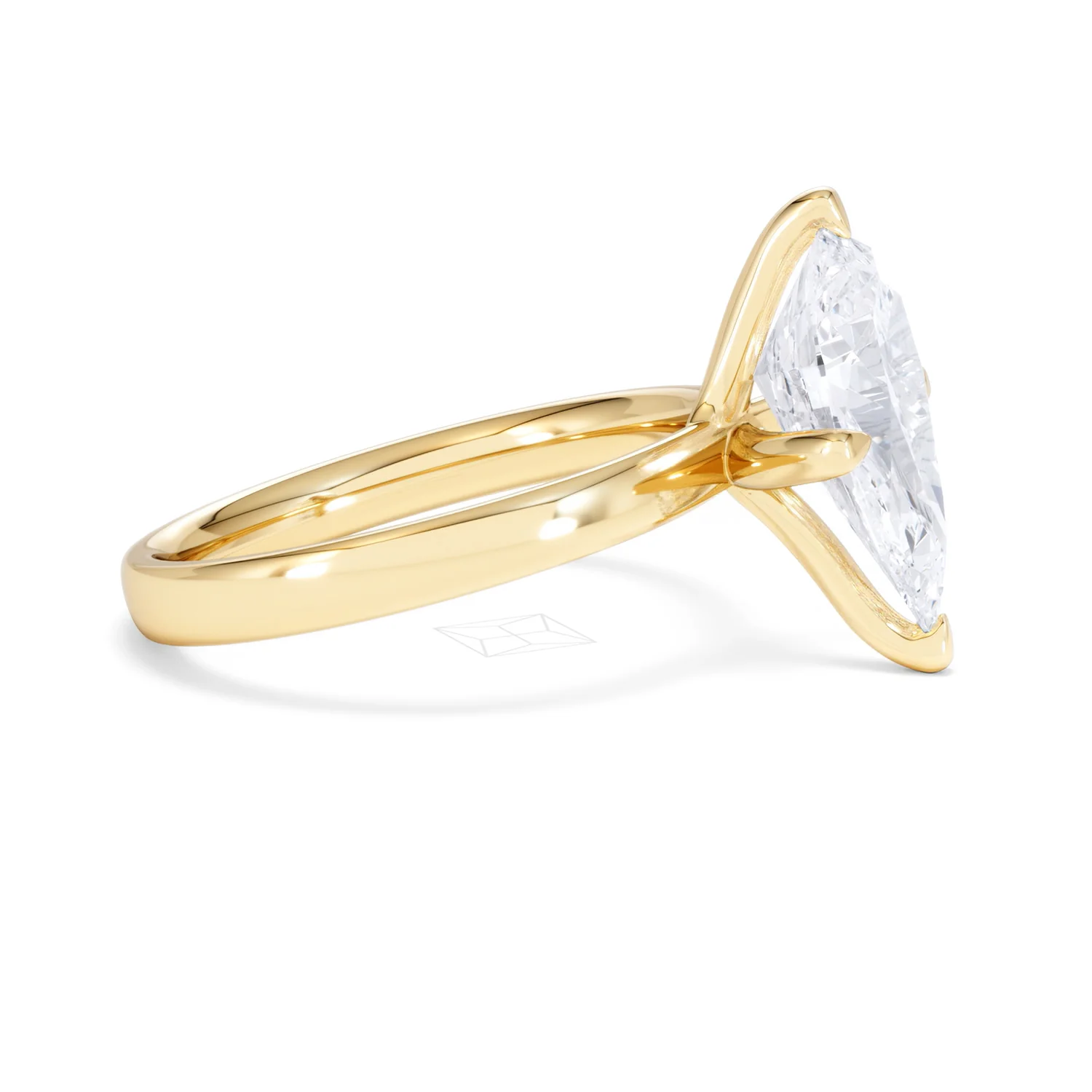 Origin Twist 3.00ct Pear Cut Lab Diamond Solitaire Engagement Ring in 18K Yellow Gold - Image 23