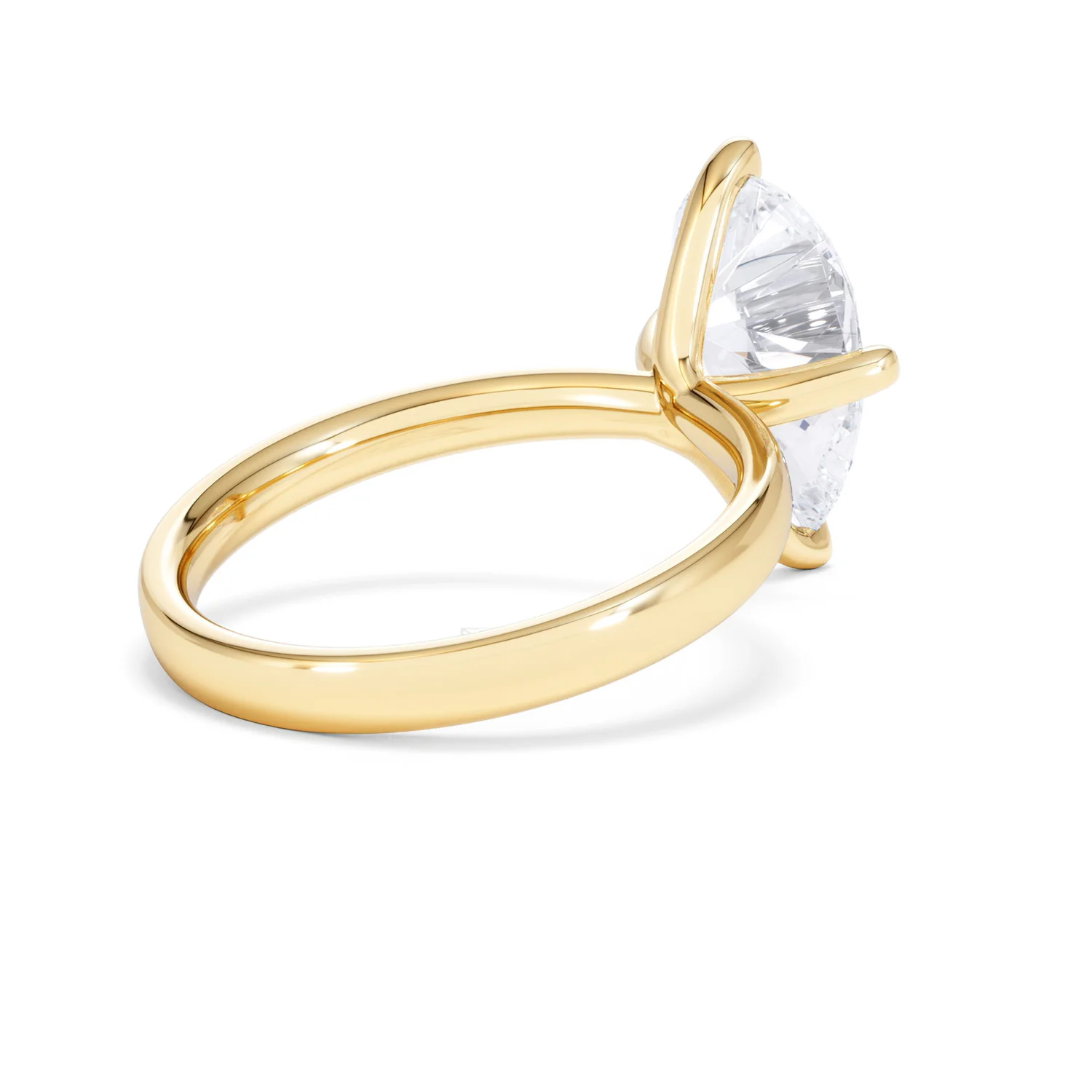 Origin Twist 3.00ct Pear Cut Lab Diamond Solitaire Engagement Ring in 18K Yellow Gold - Image 37