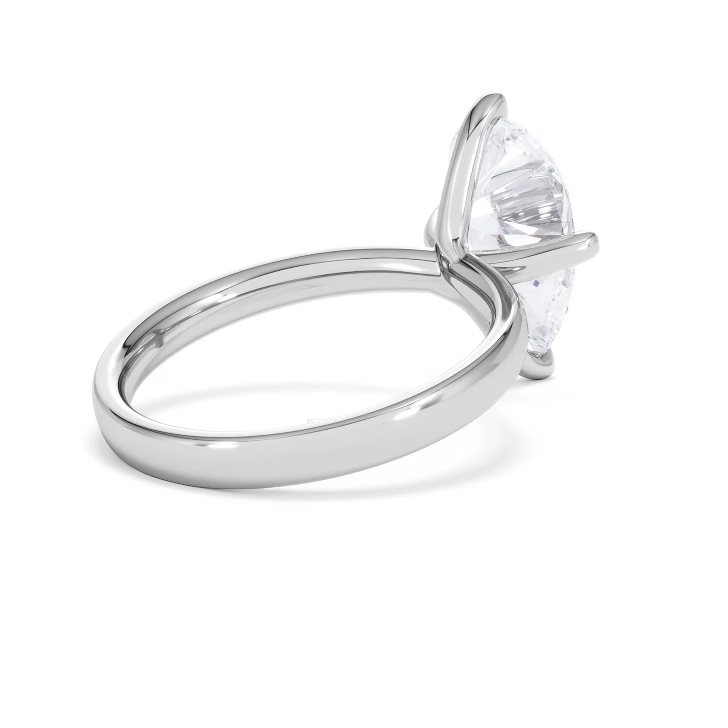 Origin Twist 3.00ct Pear Cut Lab Diamond Solitaire Engagement Ring in Platinum - Image 37