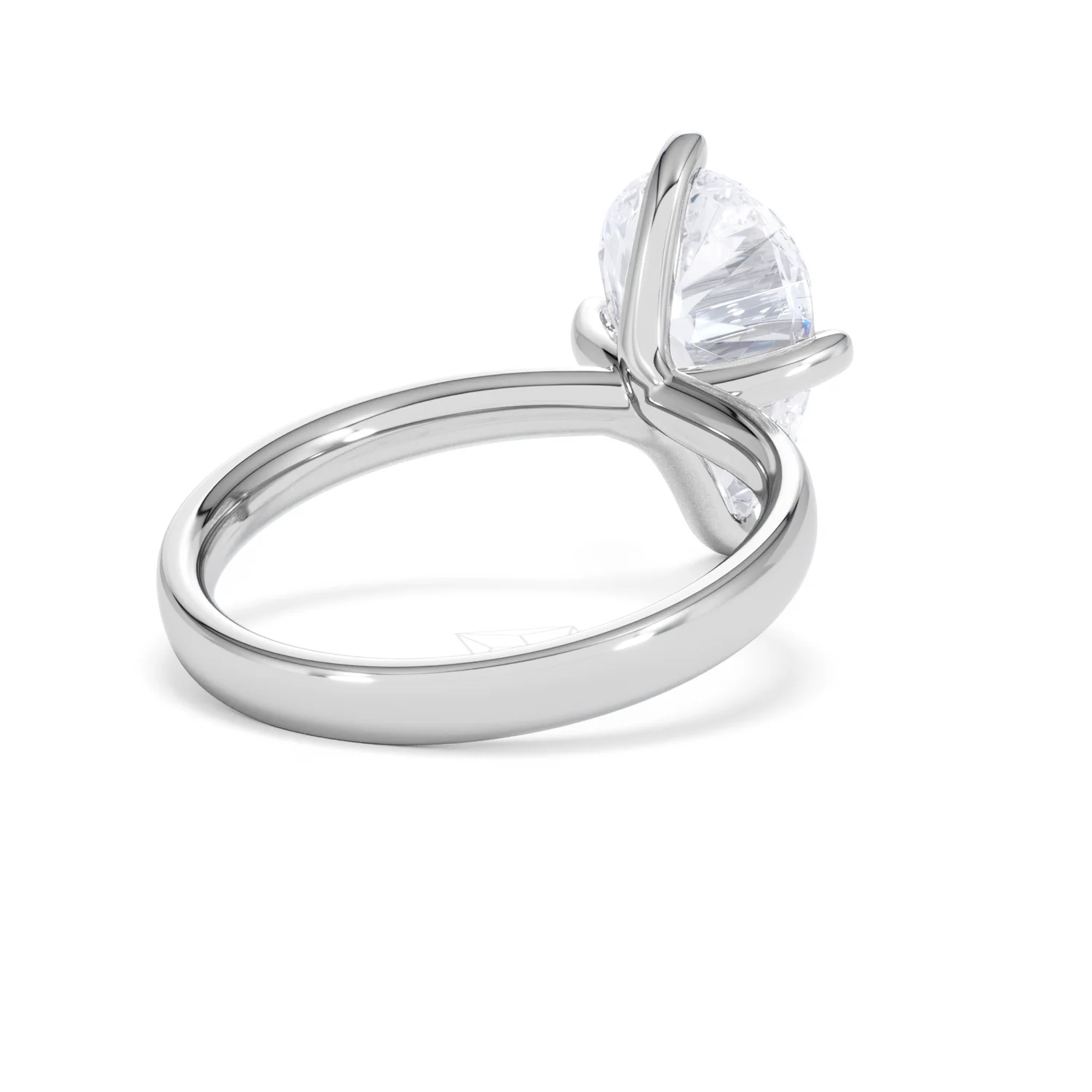 Origin Twist 3.00ct Pear Cut Lab Diamond Solitaire Engagement Ring in Platinum - Image 40