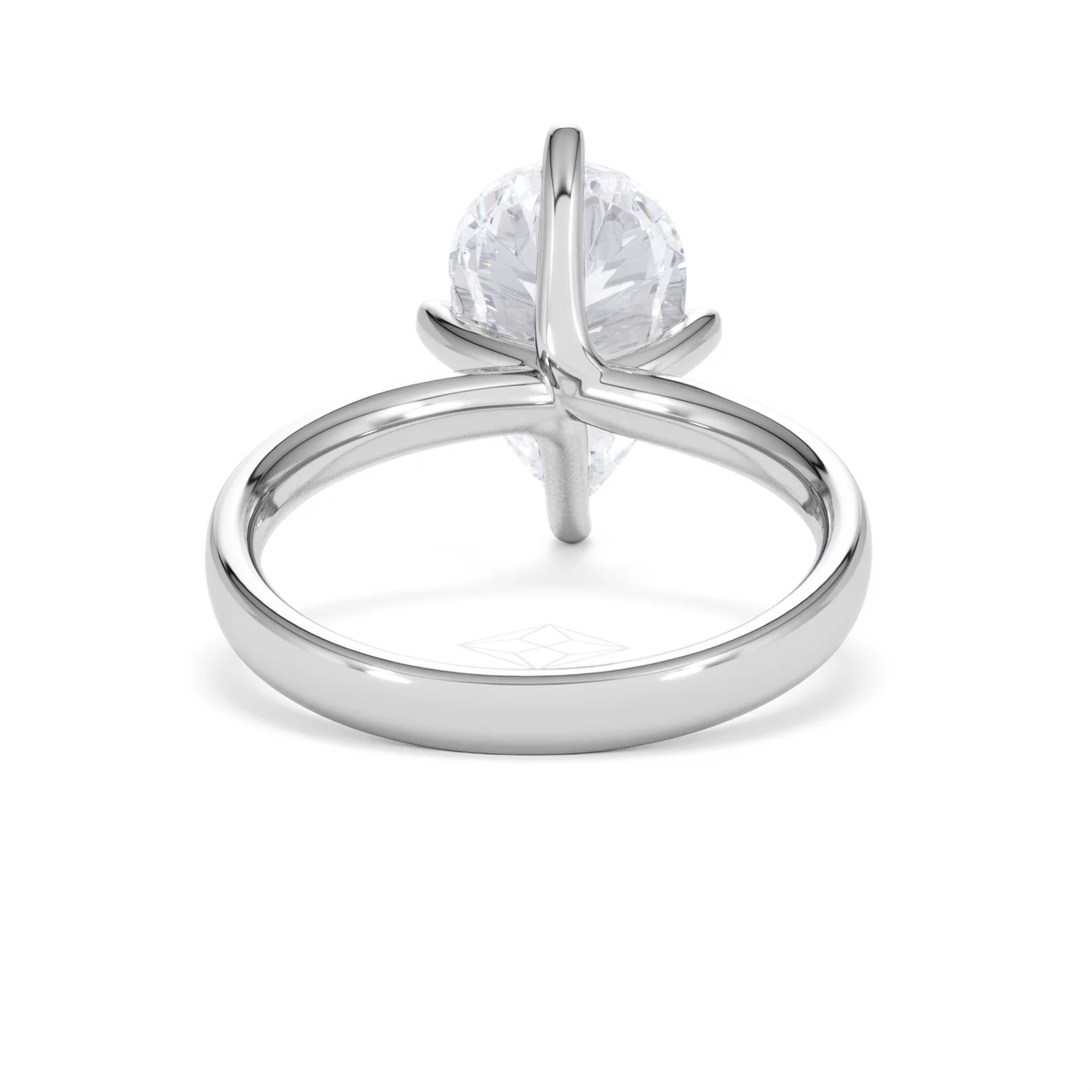 Origin Twist 3.00ct Pear Cut Lab Diamond Solitaire Engagement Ring in Platinum - Image 46