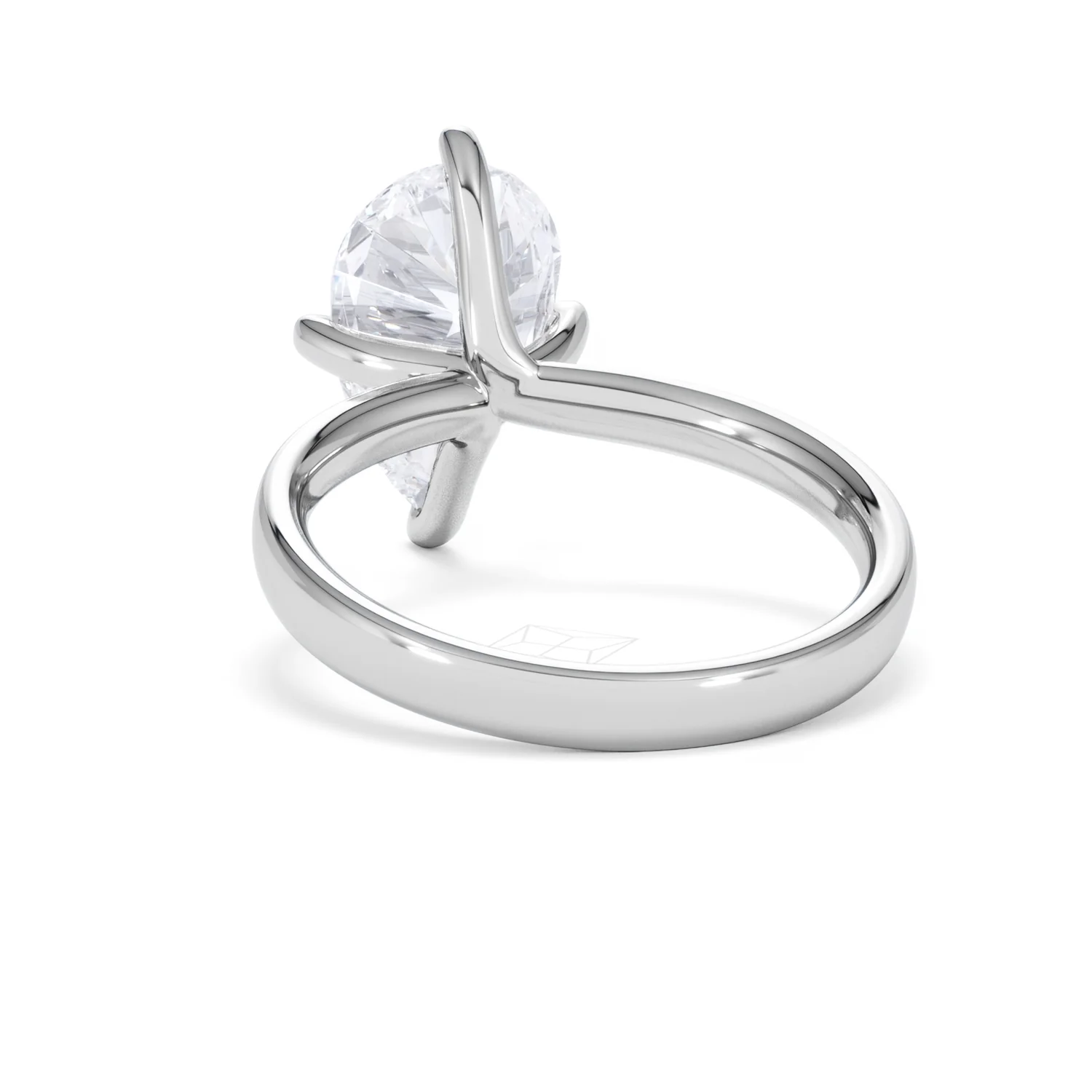 Origin Twist 3.00ct Pear Cut Lab Diamond Solitaire Engagement Ring in Platinum - Image 51