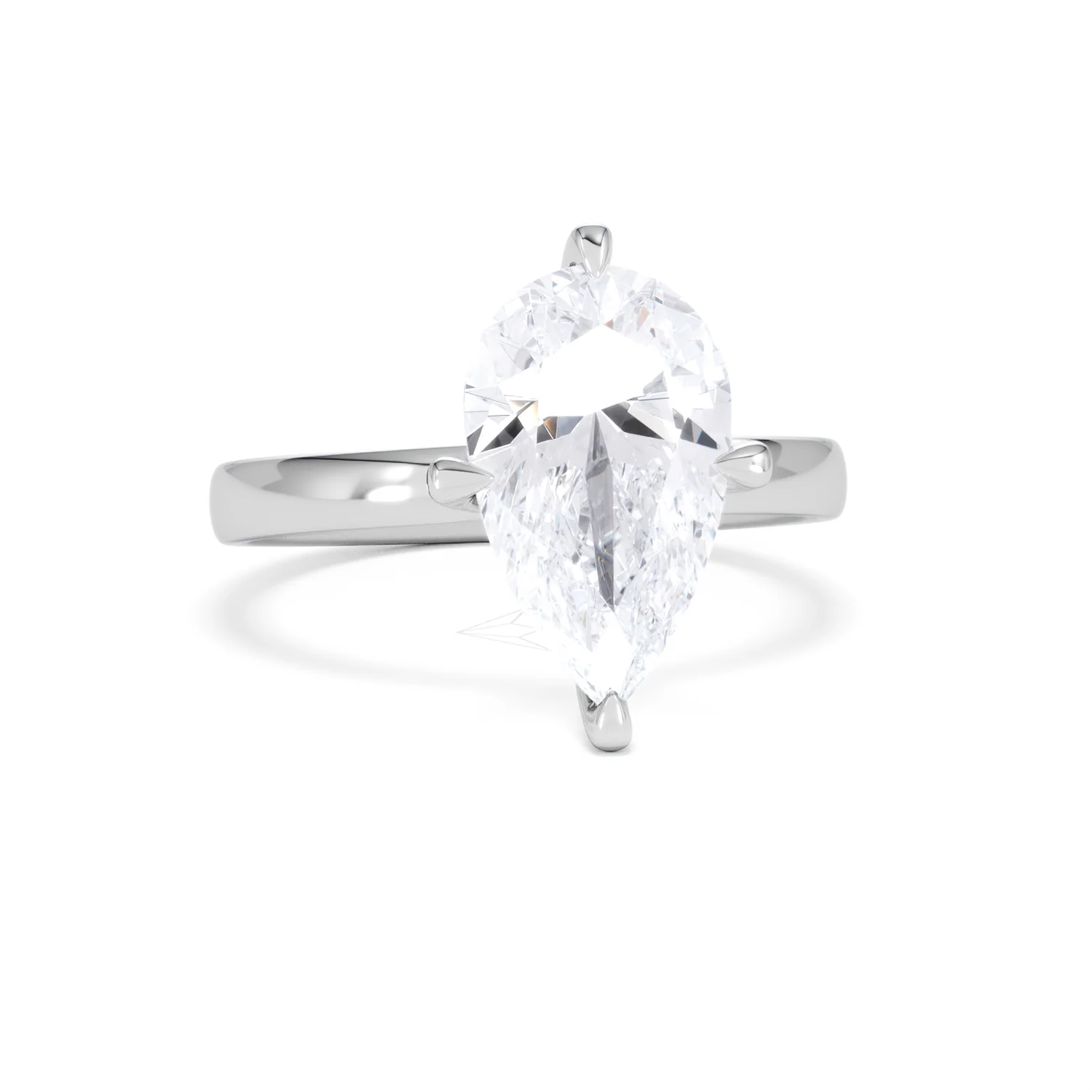 Origin Twist 3.00ct Pear Cut Lab Diamond Solitaire Engagement Ring in Platinum - Image 10