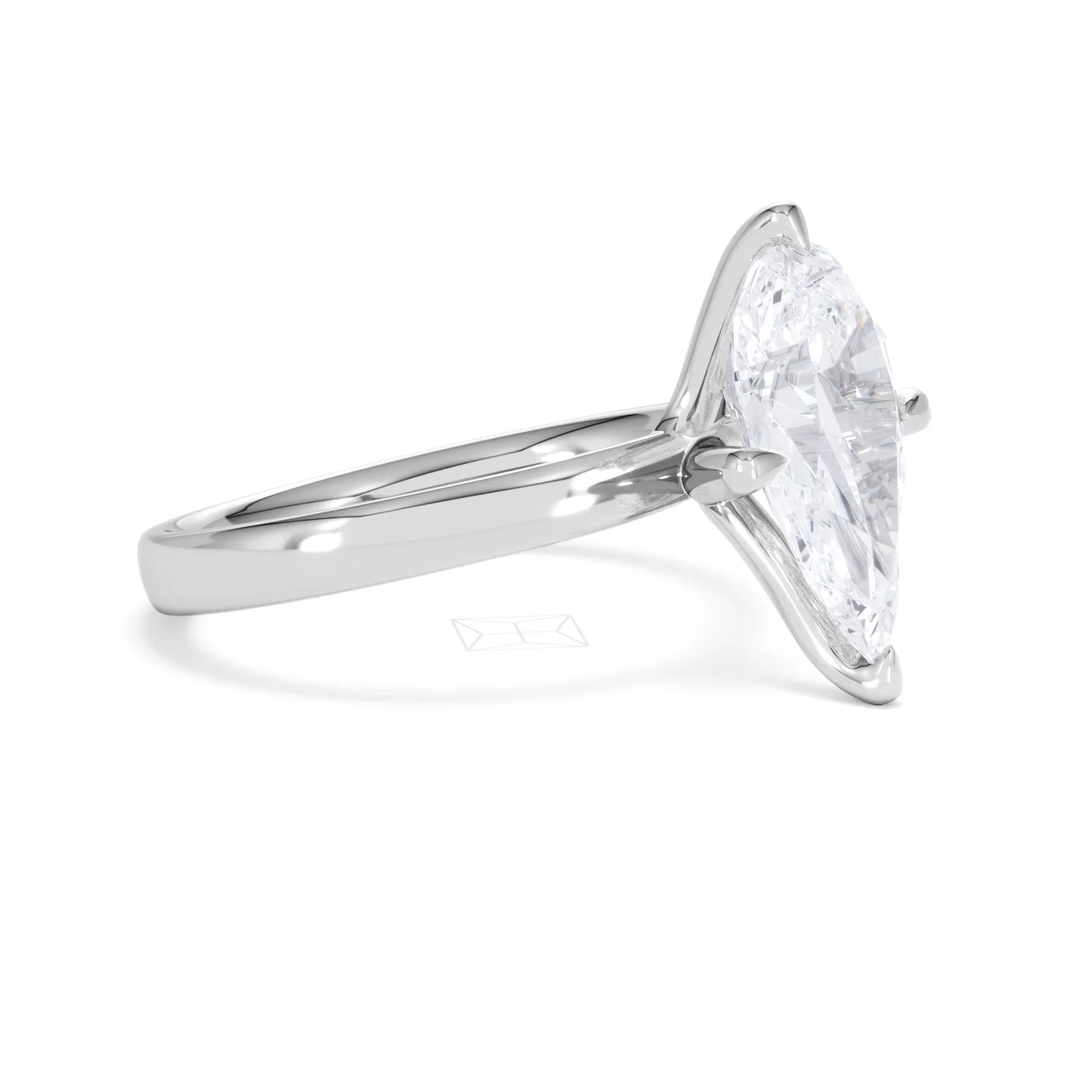 Origin Twist 3.00ct Pear Cut Lab Diamond Solitaire Engagement Ring in Platinum - Image 31