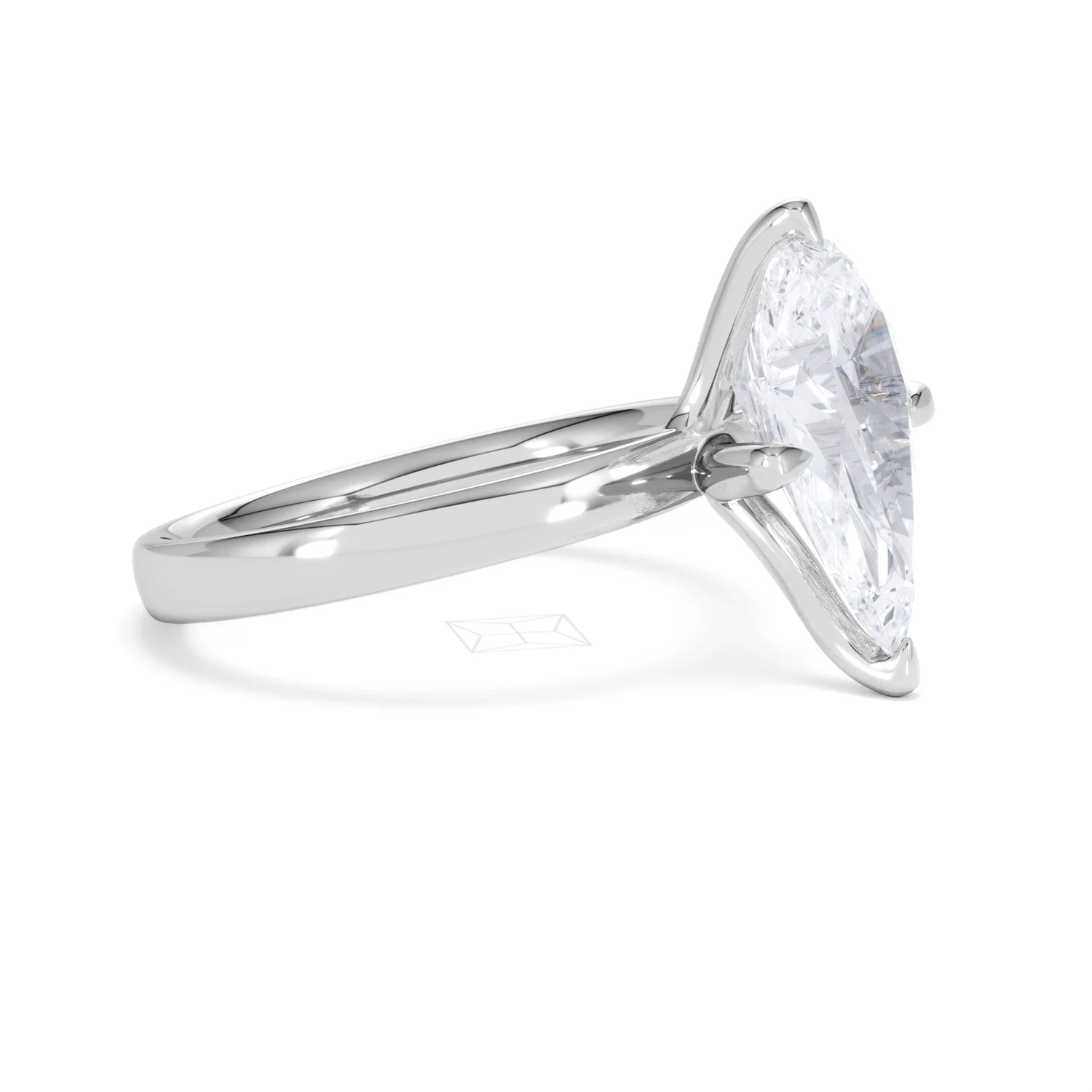Origin Twist 3.00ct Pear Cut Lab Diamond Solitaire Engagement Ring in Platinum - Image 33