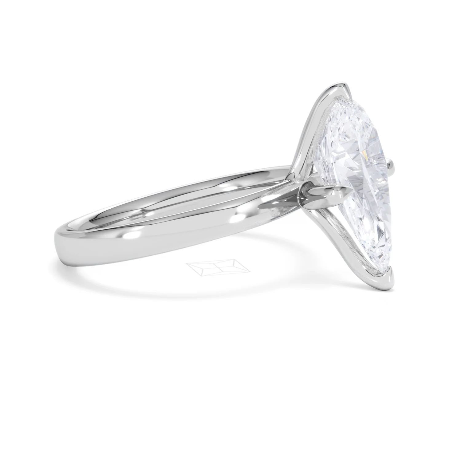 Origin Twist 3.00ct Pear Cut Lab Diamond Solitaire Engagement Ring in Platinum - Image 35