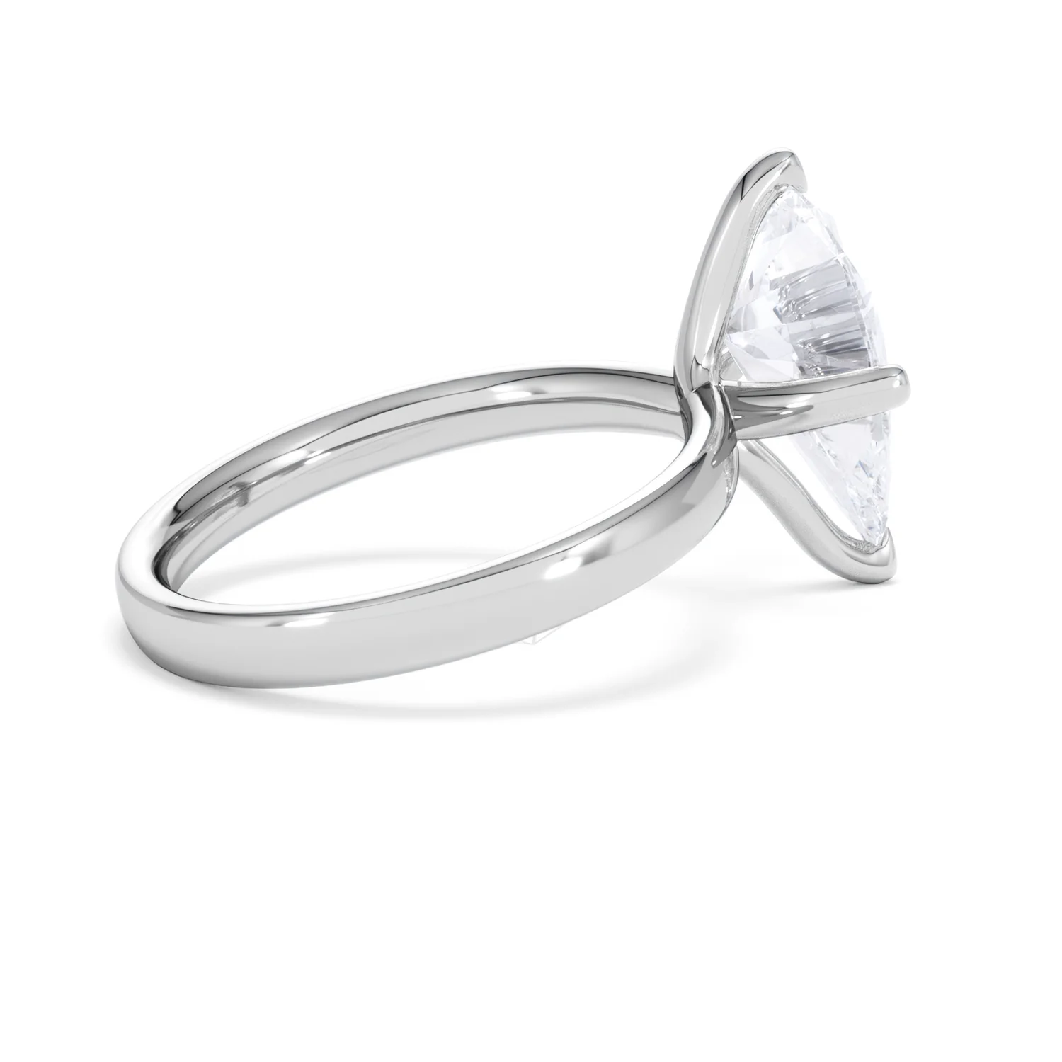 Origin Twist 3.00ct Pear Cut Lab Diamond Solitaire Engagement Ring in Platinum - Image 57