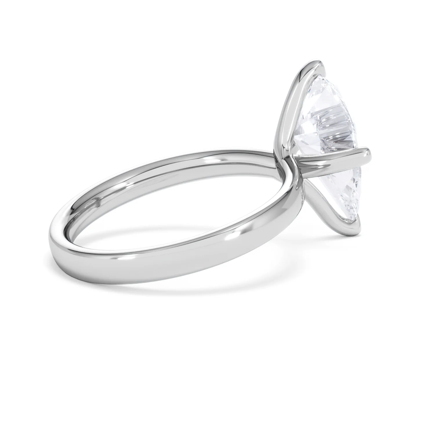 Origin Twist 3.00ct Pear Cut Lab Diamond Solitaire Engagement Ring in Platinum - Image 59