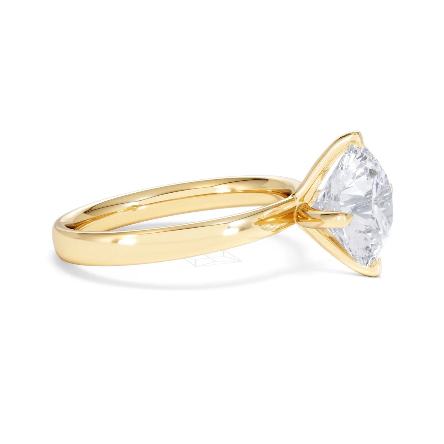 Origin Twist 3.00ct Round Cut Lab Diamond Solitaire Engagement Ring in 18K Yellow Gold - Image 22