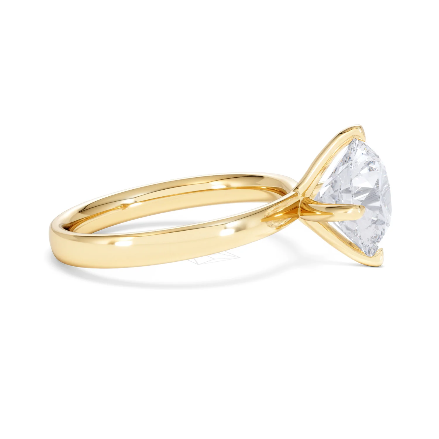 Origin Twist 3.00ct Round Cut Lab Diamond Solitaire Engagement Ring in 18K Yellow Gold - Image 24